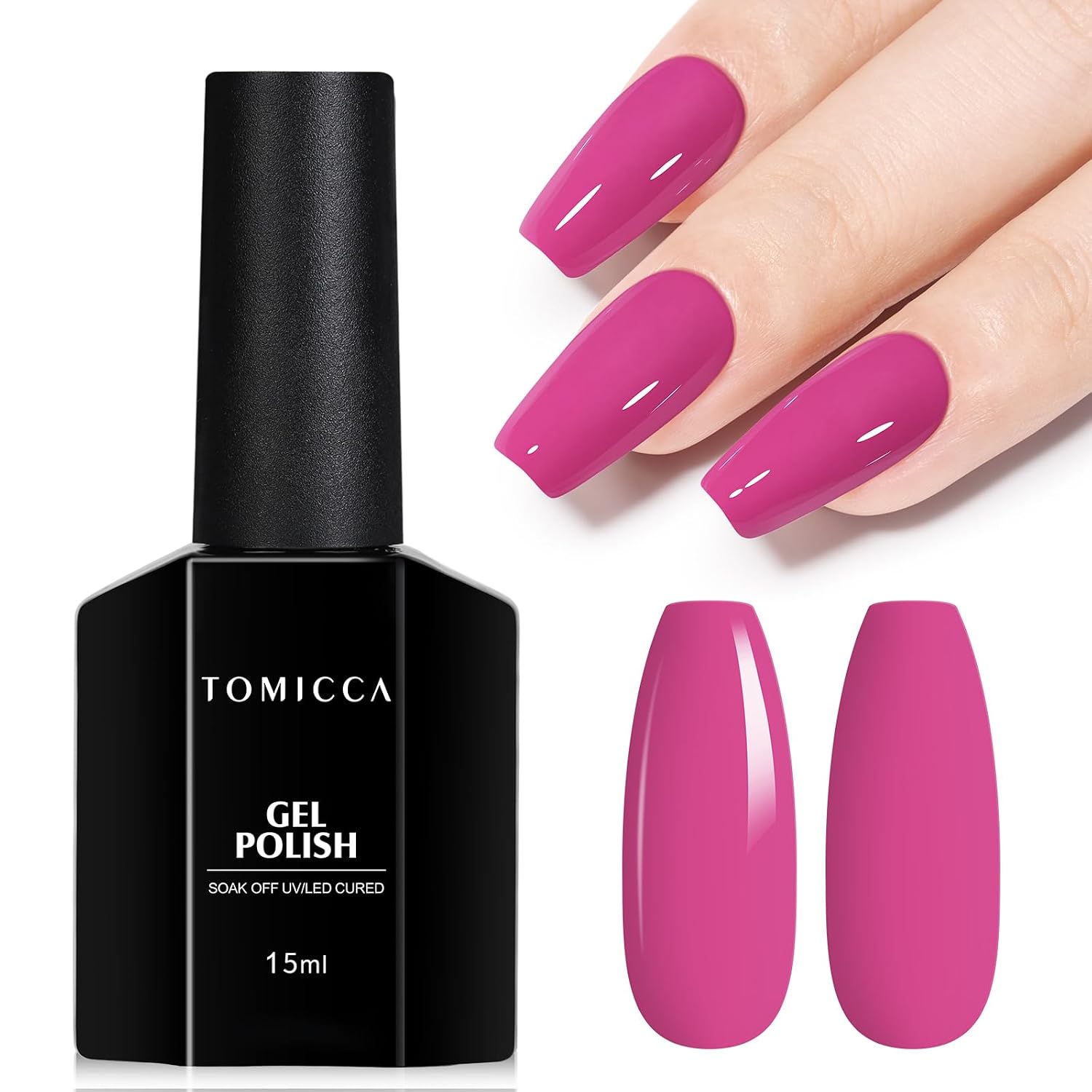 TOMICCA Nude Gel Nail Polish.15ml Light Nude Gel Polish.Soak Off Uv Led Cure Needed .Color Long Lasting Translucent Nail Art Manicure French Salon Diy Design Gifts For Woman : Beauty & Personal Care
