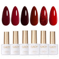 GAOY Milky White Jelly Nude Gel Nail Polish Set. 6 Transparent Colors Sheer Pink Orange Soak Off UV Light Cure Gel Polish Kit for Salon and Nail Art DIY at Home : Beauty & Personal Care