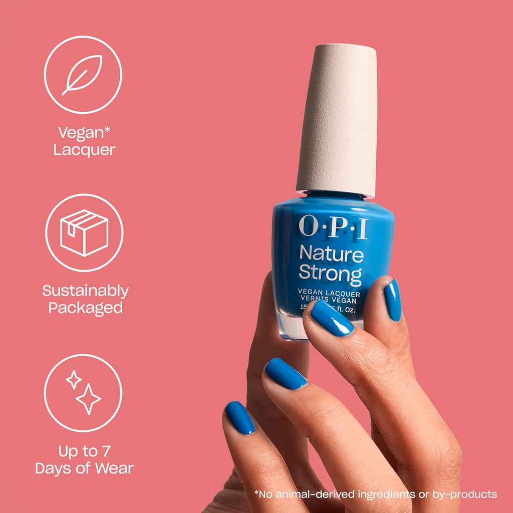 OPI Nature Strong For What It's Earth | Sheer Soft Pink Crème Natural Origin Nail Polish | Plant Based. Vegan. Cruelty Free