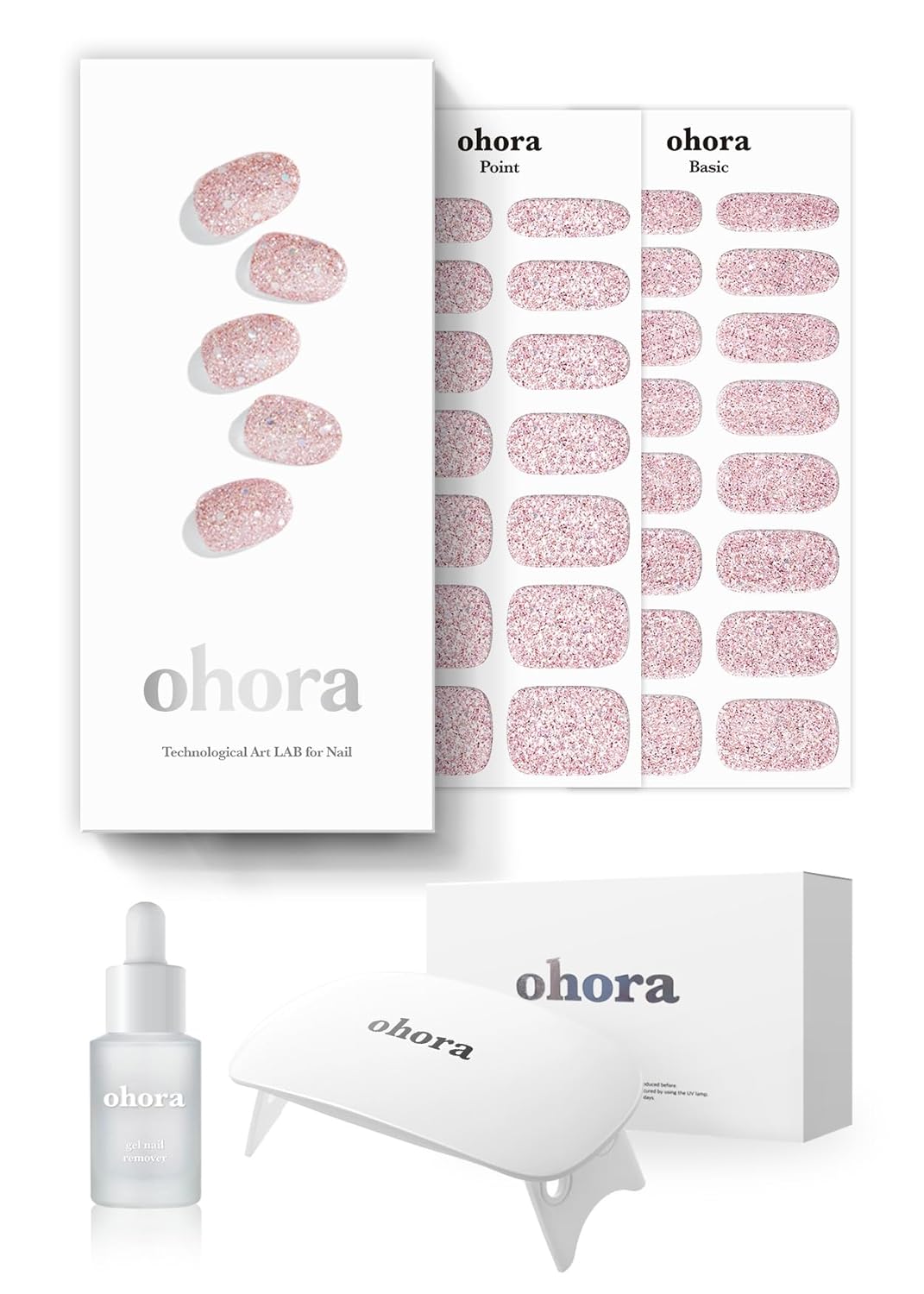 ohora Semi Cured Gel Nail Strips (N Cream Window) - Green. Solid. Works with Any UV/LED Lamps. Salon-Quality. Long Lasting. Easy to Apply & Remove - Includes 2 Prep Pads. Nail File & Wooden Stick : Beauty & Personal Care