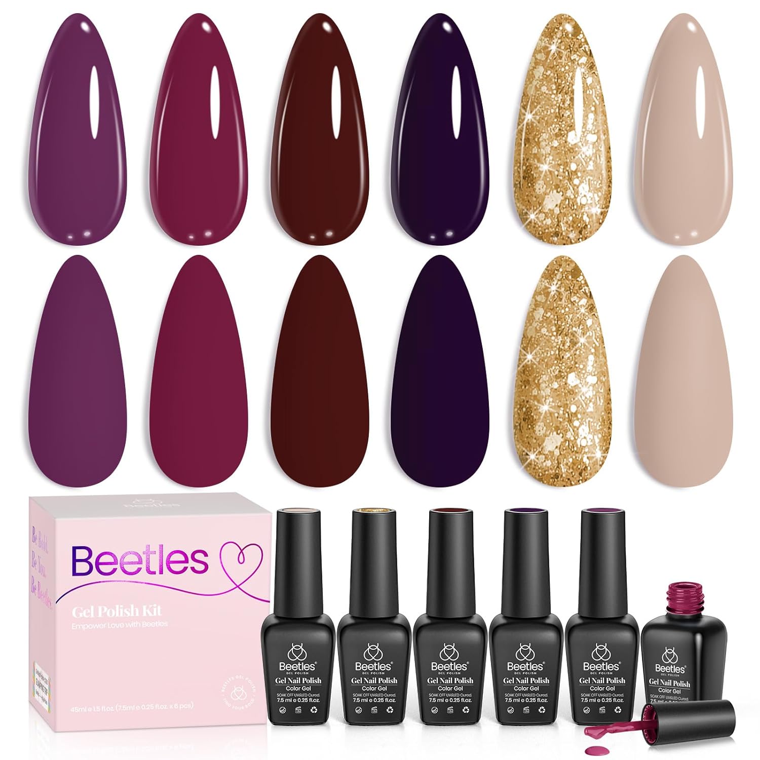 beetles Gel Polish Whispers of Love Jelly Gel Nail Polish Set - 6 Colors Milky White Nude Pink Neutral Sheer Translucent Soak Off UV Gel Nail Kit. Nail Concealer for Salon DIY Manicure Gift Women : Beauty & Personal Care