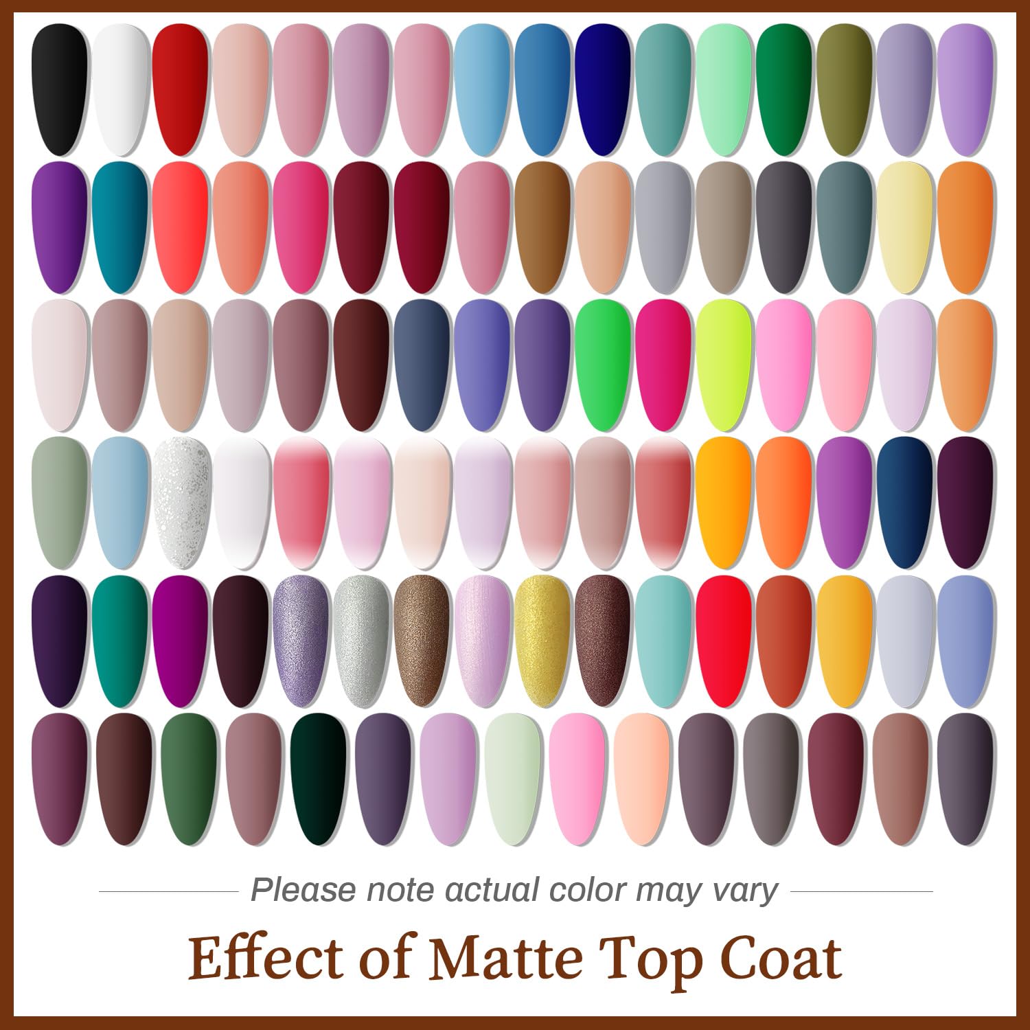 JODSONE 100 PCS (5 ml each) Gel Nail Polish Kit No Wipe Soak off Base Coat and Matte Glossy Top Coat Gel Polish Collections Gifts for Manicure Lovers : Beauty & Personal Care
