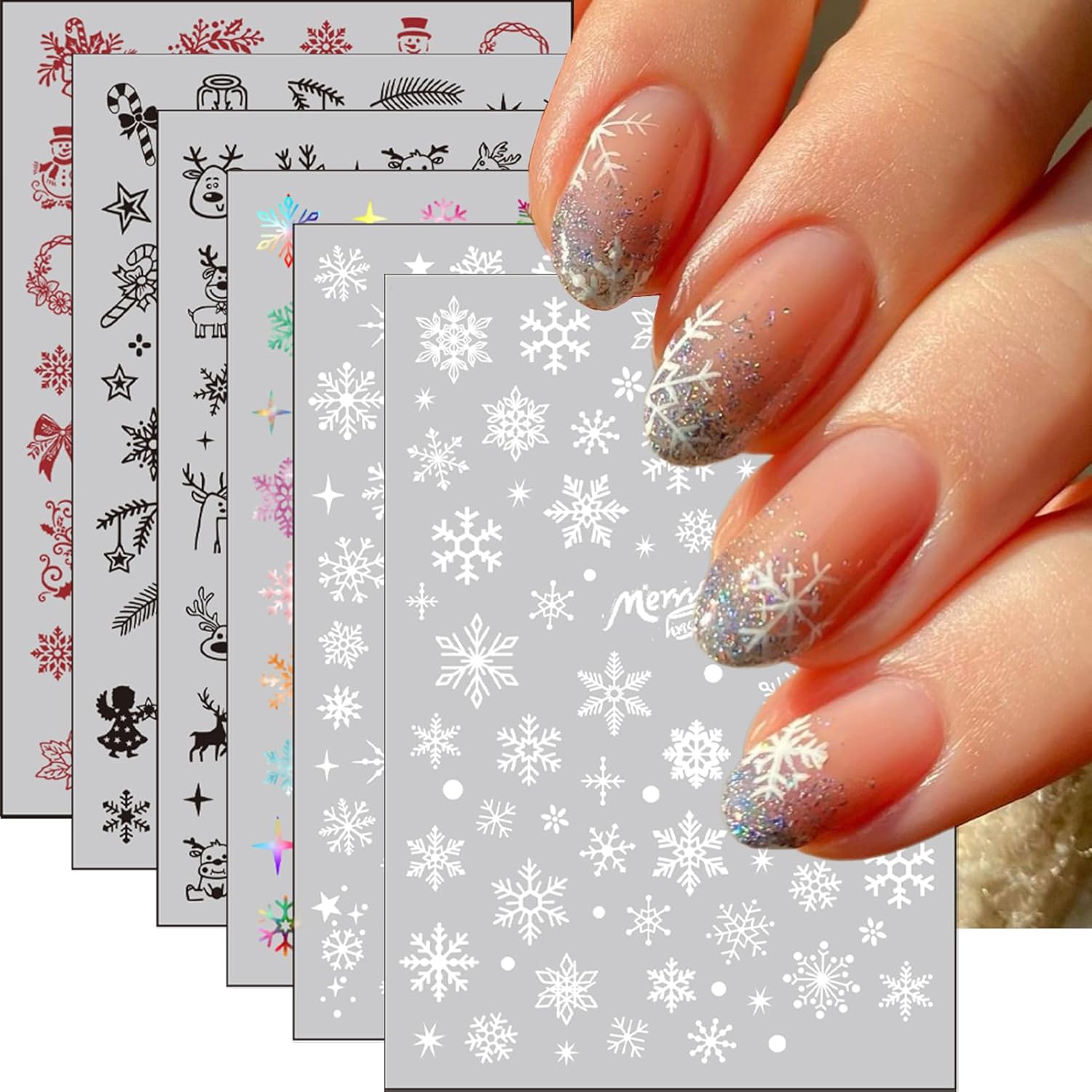 36 Sheets 1860 Pcs French Tip Nail Guides. Self-Adhesive French V-Shaped Moon Shaped Manicure Strip Stickers for Edge Auxiliary Black DIY Decoration Stencil Tools : Beauty & Personal Care
