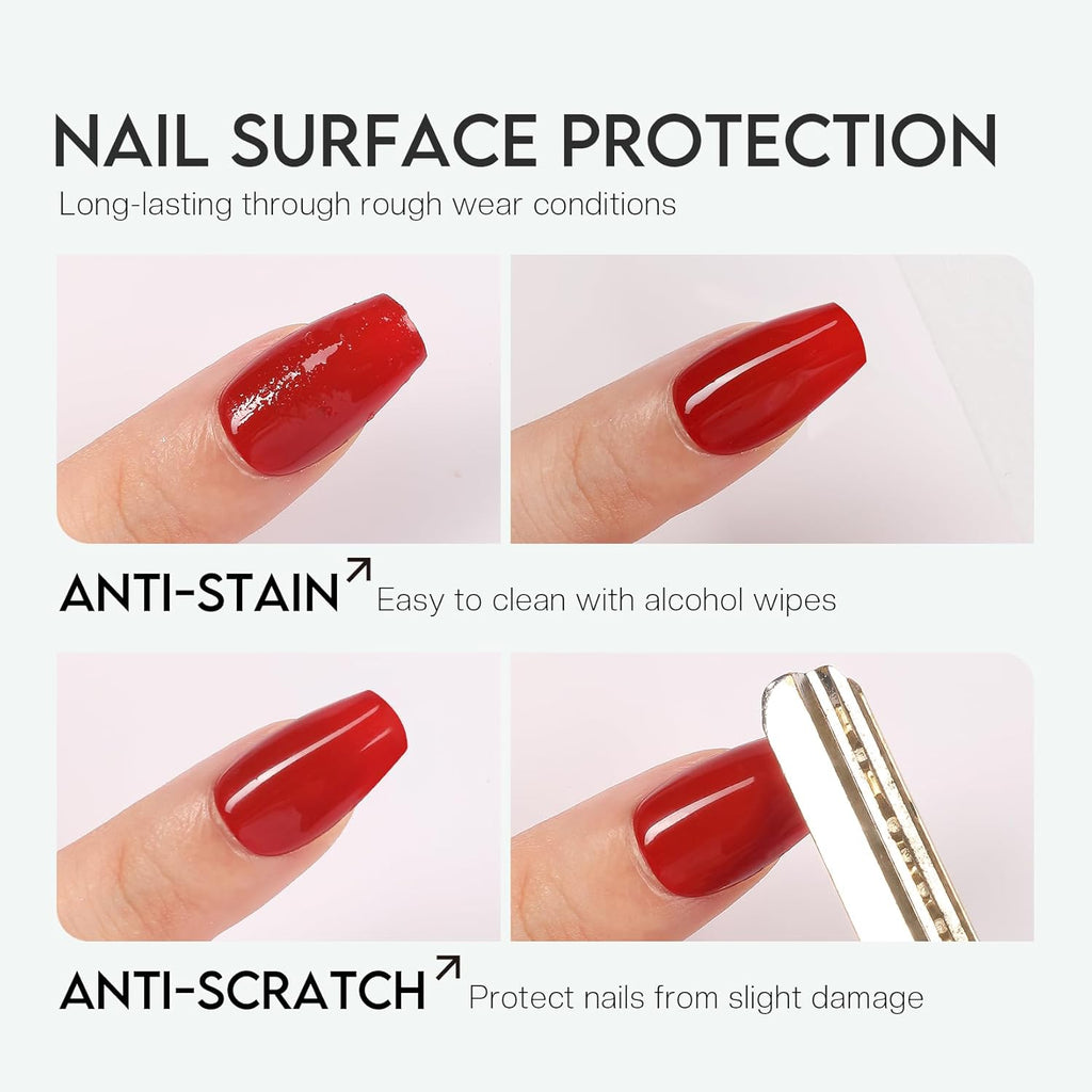 Glamonade Top Coat Nail Polish Clear: Quick Dry Nail Polish No Chip High Shine Long Lasting Glossy Fast Air Dry Top Coat for Nail Art Manicure Salon Quality : Beauty & Personal Care