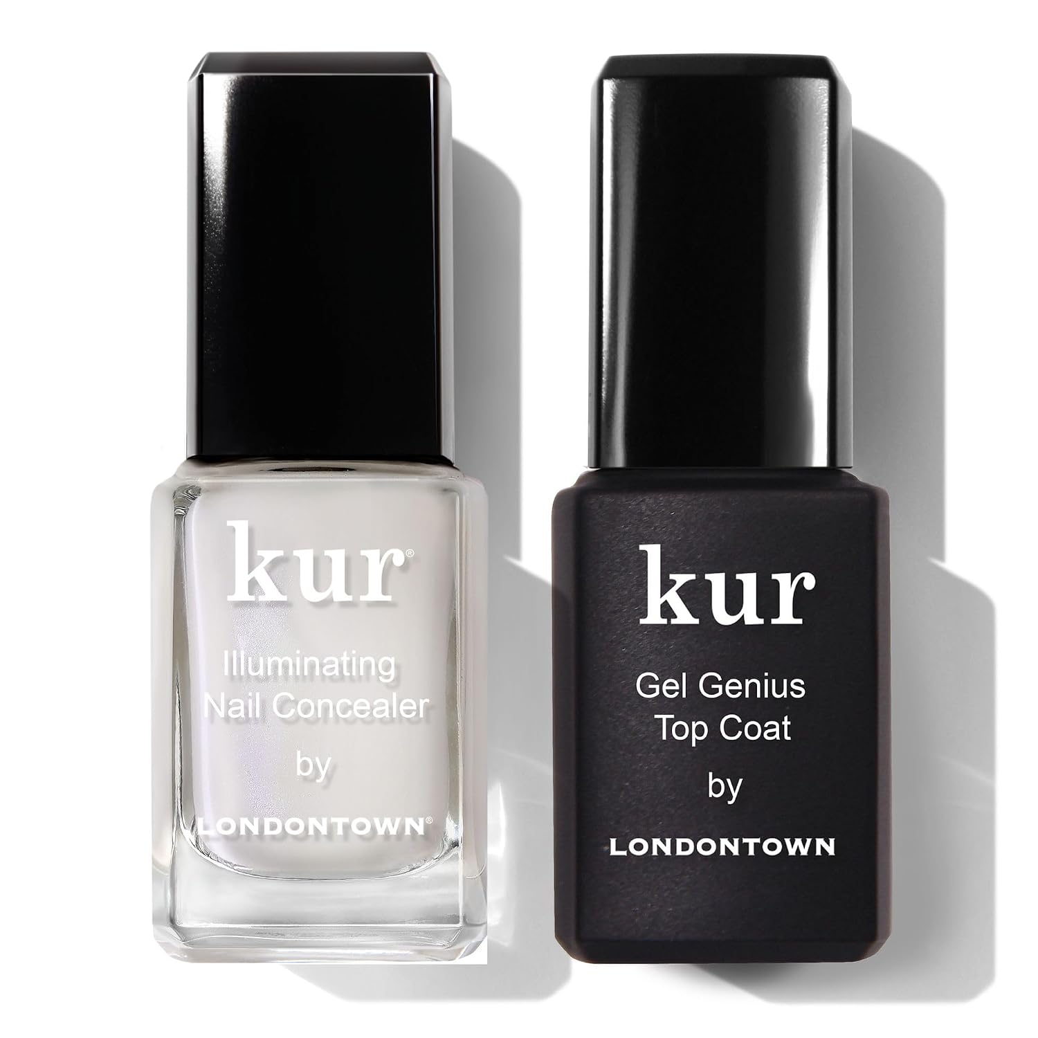 LONDONTOWN kur Pink Nail Conceal & Go Duo Set | Includes Pink Nail Illuminating Concealer and Gel Genius Top Coat. 2 Piece Set : Beauty & Personal Care