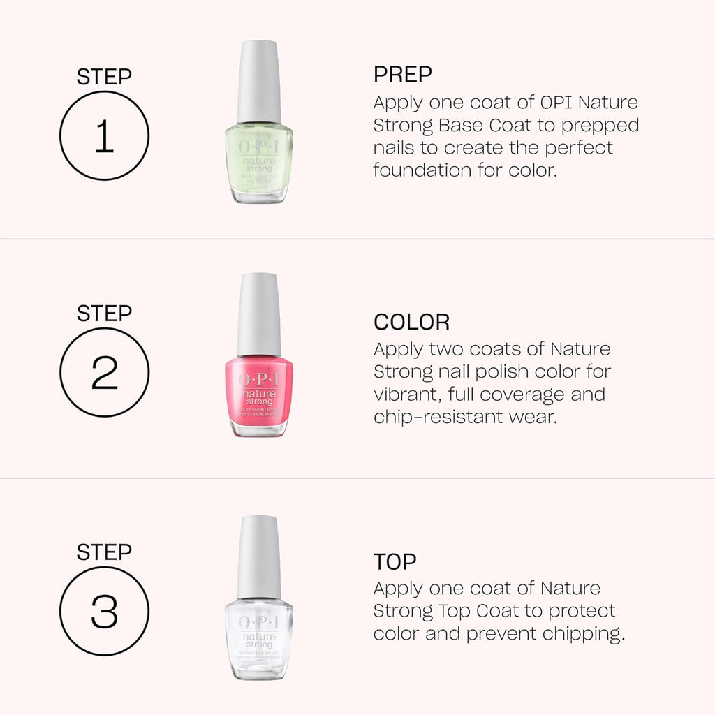 OPI Nature Strong For What It's Earth | Sheer Soft Pink Crème Natural Origin Nail Polish | Plant Based. Vegan. Cruelty Free