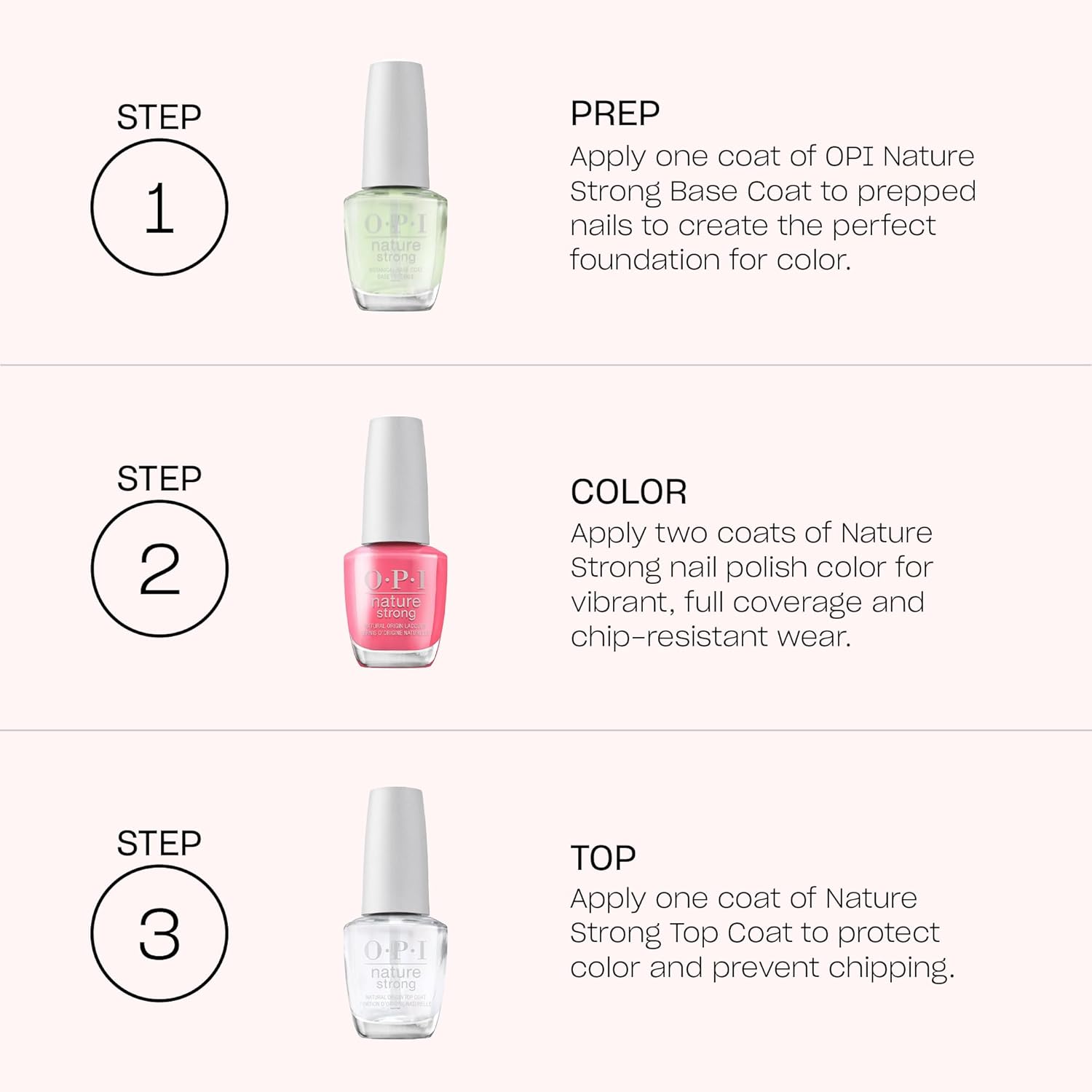 OPI Nature Strong For What It's Earth | Sheer Soft Pink Crème Natural Origin Nail Polish | Plant Based. Vegan. Cruelty Free