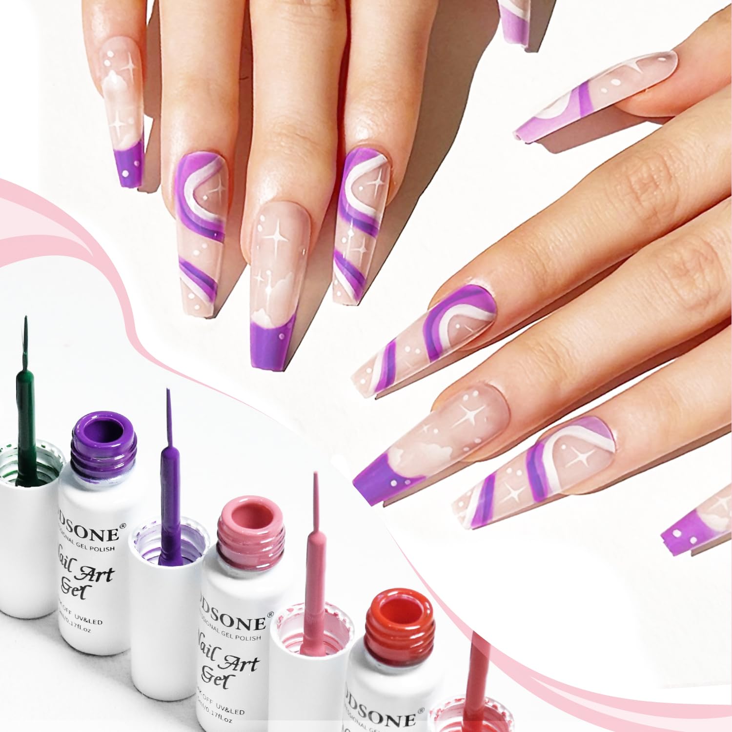 JODSONE 10pcs Nail Art Gel Liner Set.3D Nail Art Pens Effect for Fine Lines.Thin Brush Detail Polish.DIY Painted Nails at Home Salon.Liner Gel Nail Polish for Girls & Women : Beauty & Personal Care