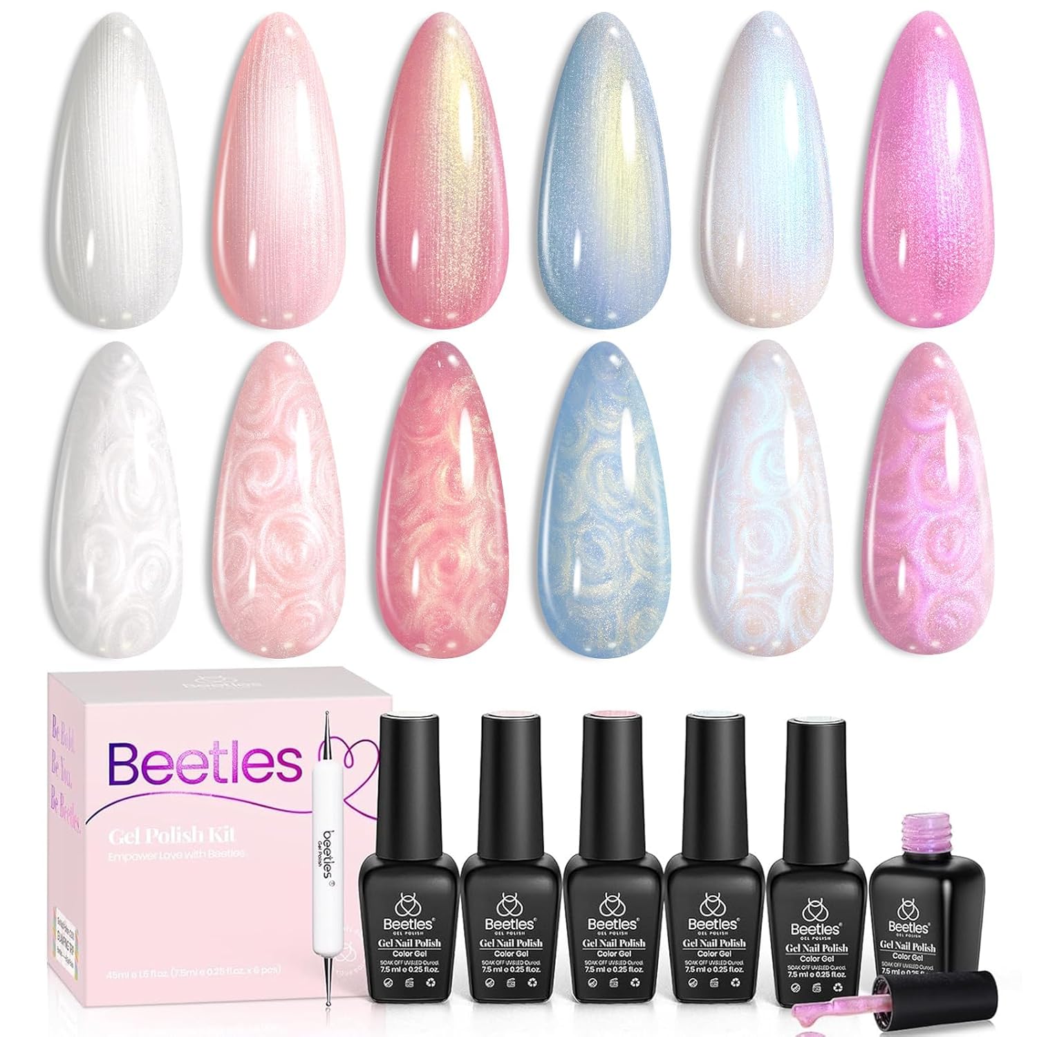 beetles Gel Polish Whispers of Love Jelly Gel Nail Polish Set - 6 Colors Milky White Nude Pink Neutral Sheer Translucent Soak Off UV Gel Nail Kit. Nail Concealer for Salon DIY Manicure Gift Women : Beauty & Personal Care
