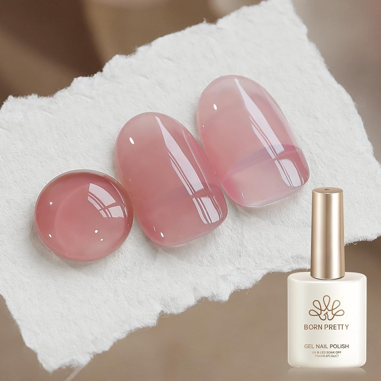Born Pretty Milky White Gel Nail Polish Jelly White Sheer Translucent Neutral Gel Polish Soak Off Nail Art Gel 15ml. 0.54 Fl Oz : Beauty & Personal Care