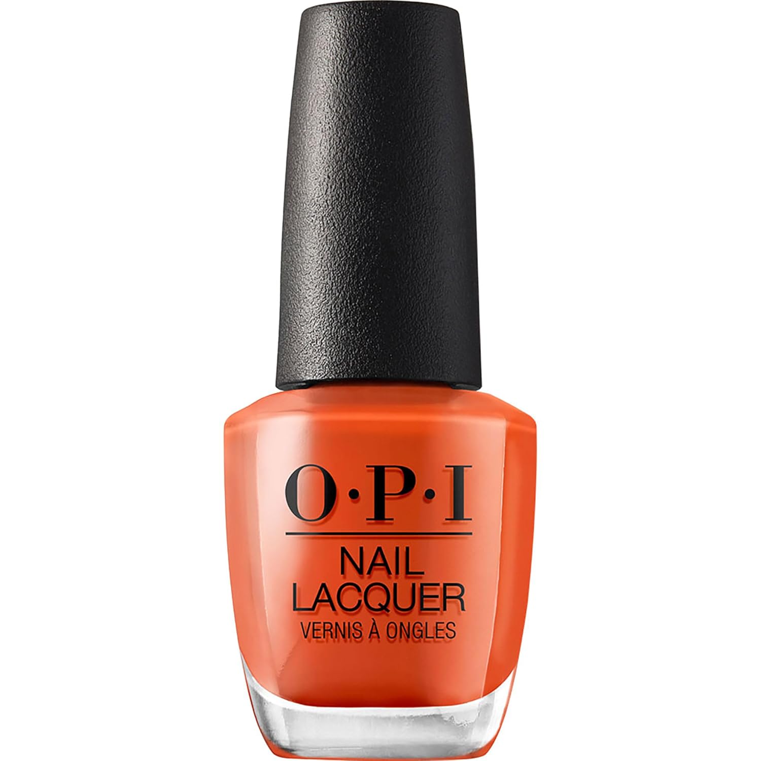 OPI Nail Lacquer Cajun Shrimp | Opaque Bright Orange Crème Chip Resistant Nail Polish | Fast Drying. Streak Free