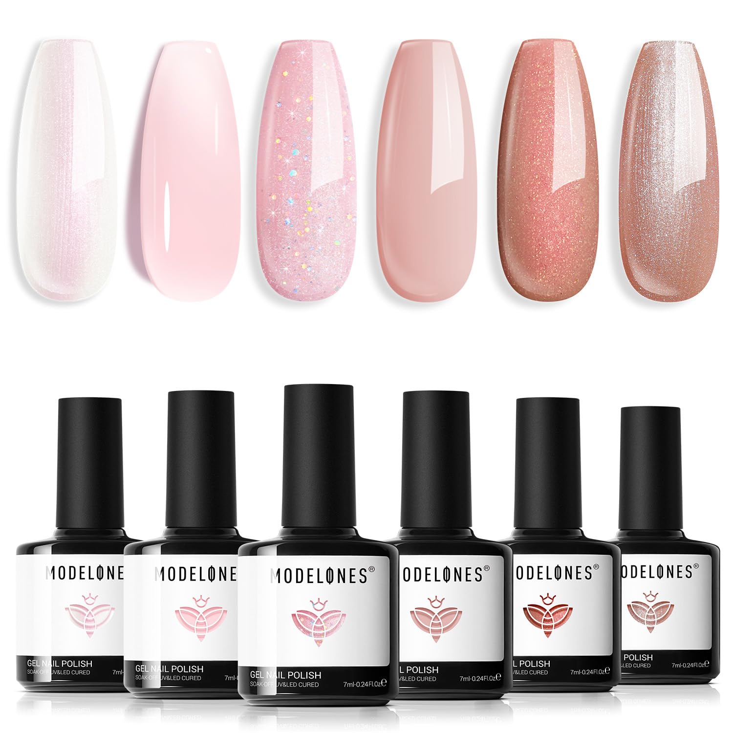 modelones Gel Nail Polish Set- 6 Colors 2026 Chameleon Aurora Shimmer Glitter Gel Polish Kit Blue Green Purple Nail Gel Polish Soak Off LED Nail Lamp Nail Art Gel Kit DIY Salon Gift : Beauty & Personal Care