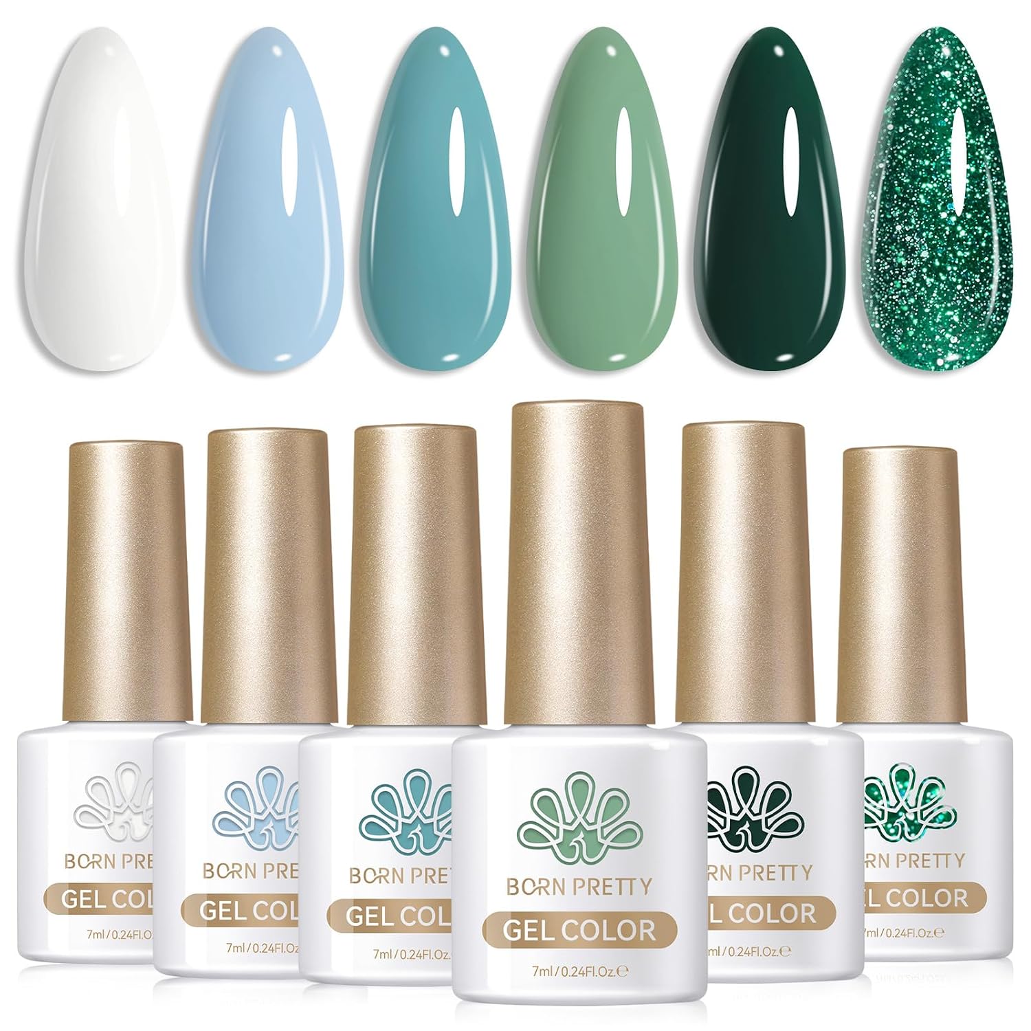 Born Pretty Pastel Gel Nail Polish Set Spring Summer Gel Polish Macaron Candy Sweet Color Gel Polish Easter Soft Pink Yellow Purple Blue Green Colors Collection Nail Art Gift Box 7ML 6PCS : Beauty & Personal Care