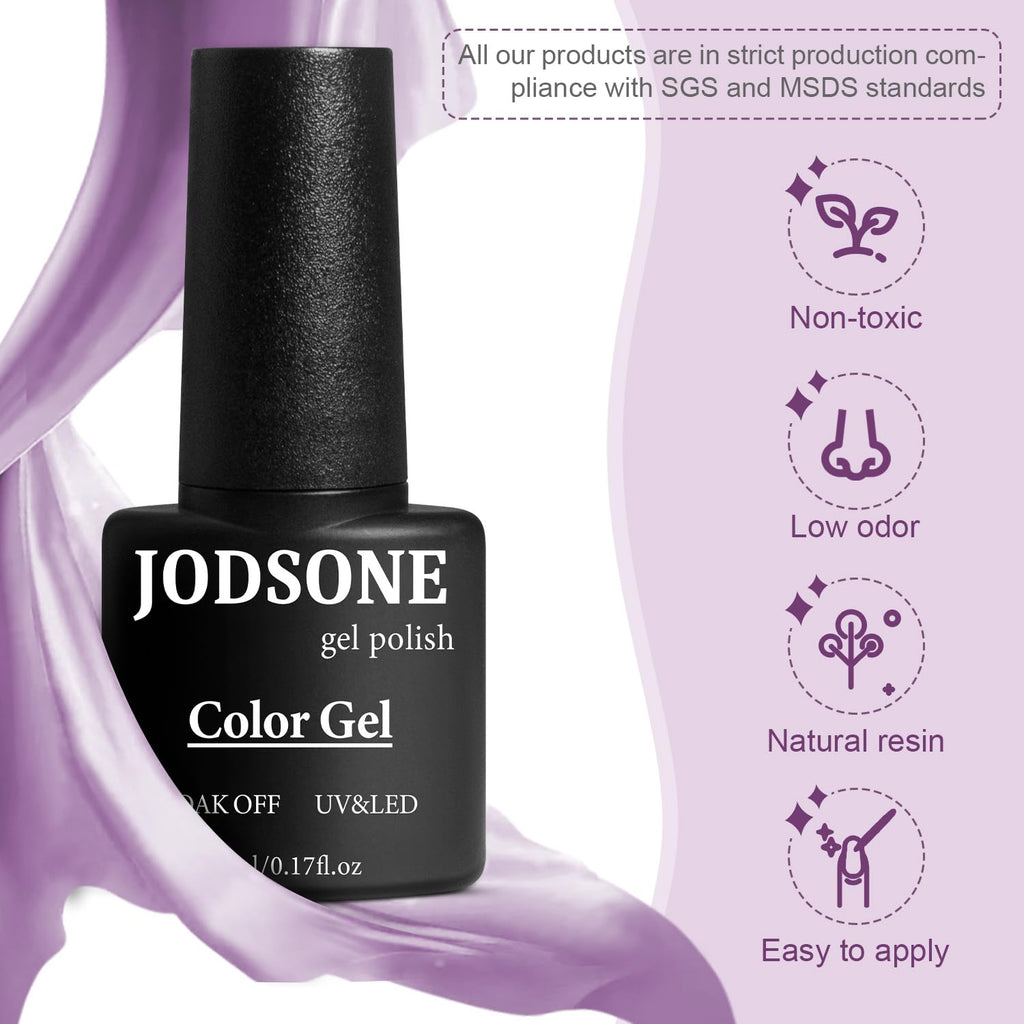 JODSONE Gel Nail Polish Kit 60 PCS with U V Light Soak off Base Top Coat 55 Shine Colors Gel Nail Kit Bright and Dark Brown Wine Red Series Manicure Set for Women and Girls : Beauty & Personal Care