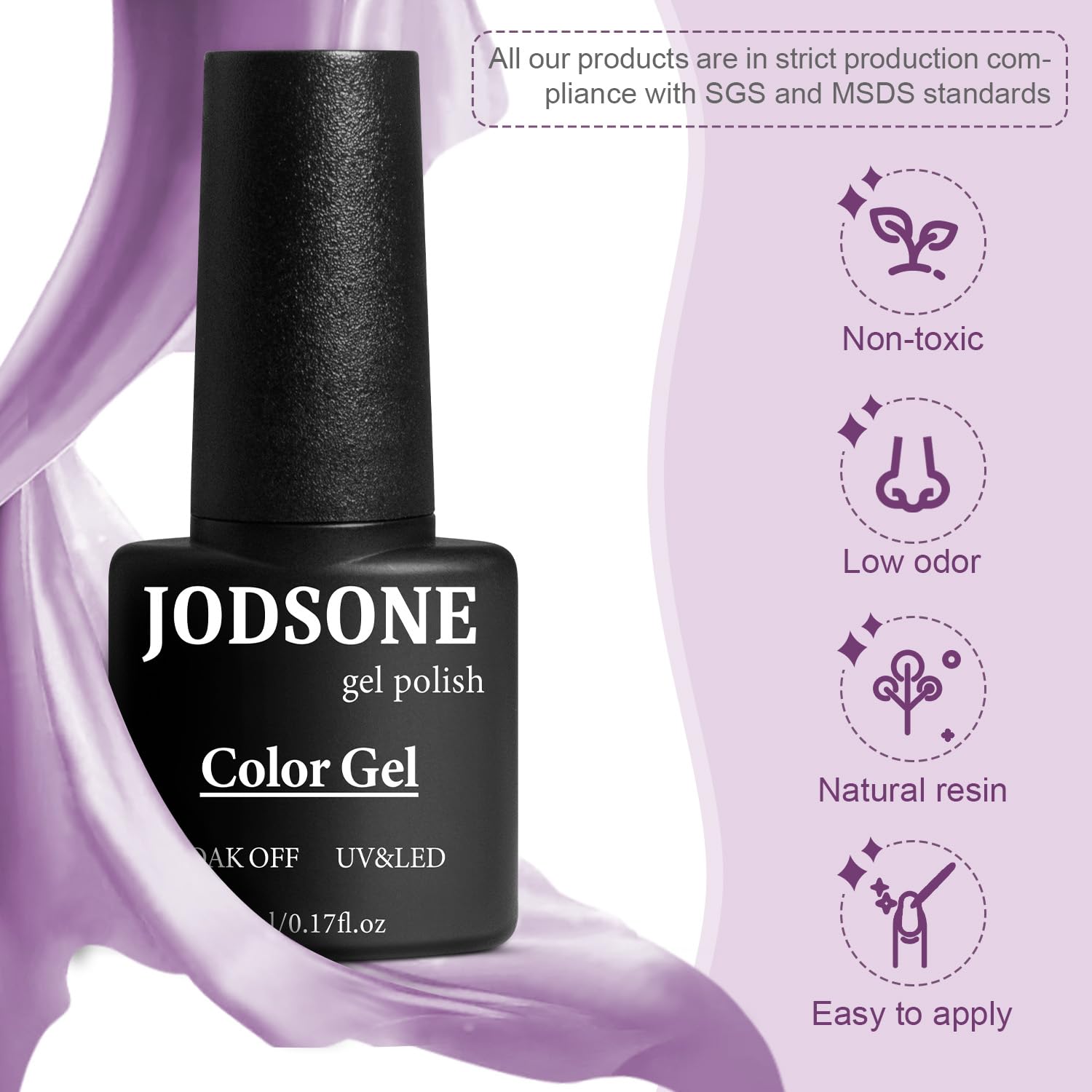 JODSONE Gel Nail Polish Kit 60 PCS with U V Light Soak off Base Top Coat 55 Shine Colors Gel Nail Kit Bright and Dark Brown Wine Red Series Manicure Set for Women and Girls : Beauty & Personal Care