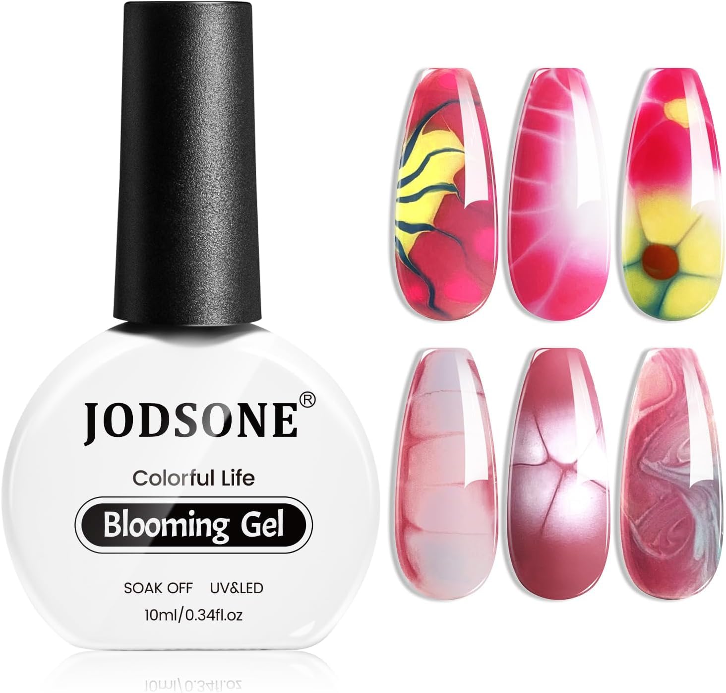 JODSONE 10ML Blooming Gel Nail Polish Clear Marble Nail Nail Art Accessories for Spreading Effects. Floral Print. Watercolor Design for Women : Beauty & Personal Care