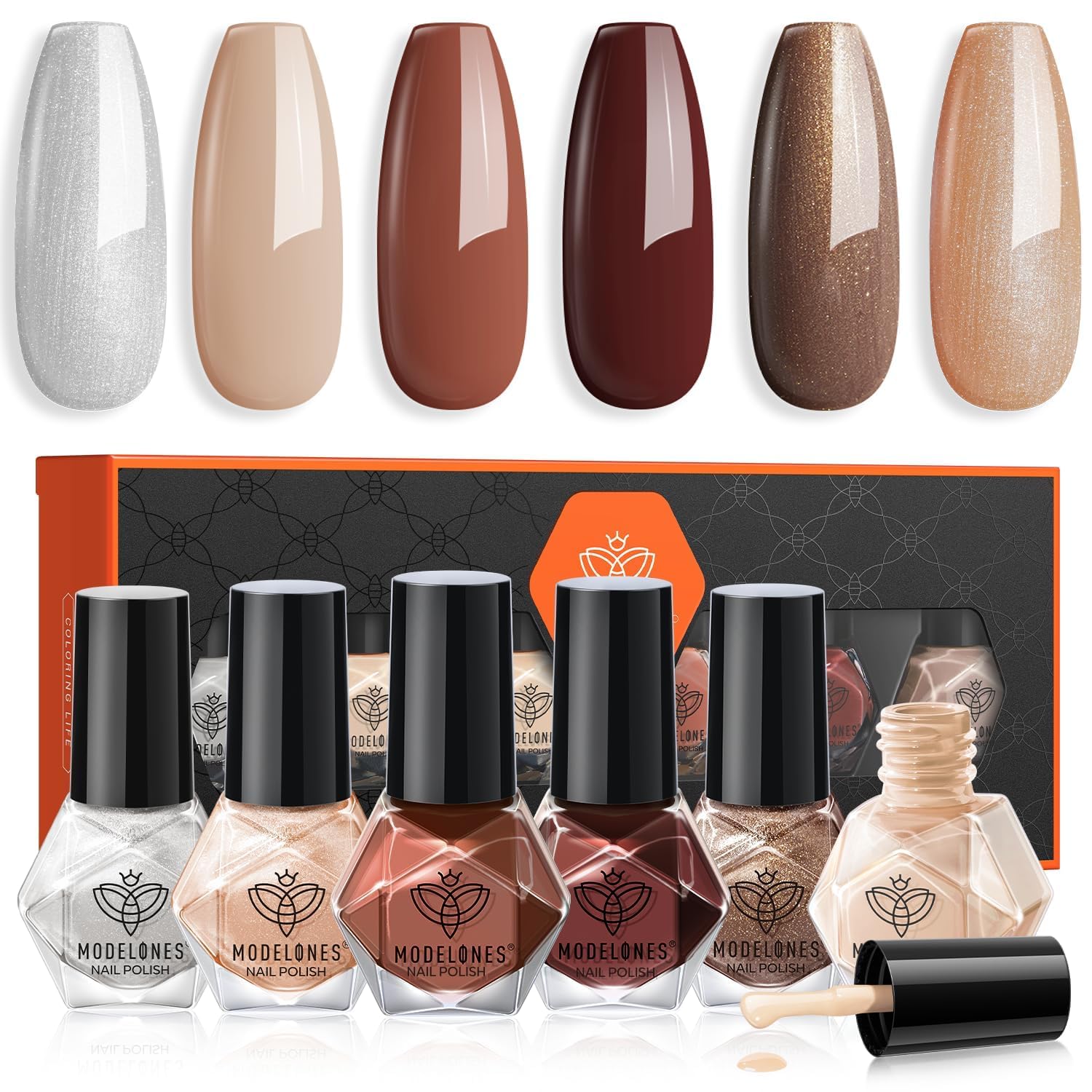 modelones Nail Polish Set 6 Colors Nude Nail Polish Jelly Set Red Pink Quick Dry Spring Summer Nail Polish 5ml (Sheer Nude Set) : Beauty & Personal Care