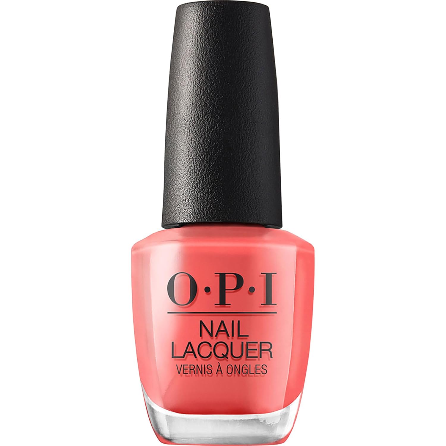 OPI Nail Lacquer Cajun Shrimp | Opaque Bright Orange Crème Chip Resistant Nail Polish | Fast Drying. Streak Free