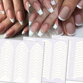 TailaiMei 36 Sheets 1368 Pieces French Manicure Nail Art Stickers. 3 Designs Self-Adhesive Nail Tips Guides for DIY Decoration Stencil Tools (3 Moon Shape Design. 36 Sheets) : Beauty & Personal Care