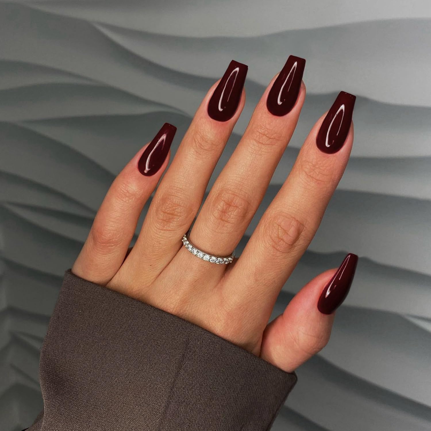 KQueenest Ombre Pink Press on Nails Long Square Shaped Gradient French Fake Nails Press Ons. Natural Gel Square Tips - 24 Pcs Coffin Acrylic False Nails Set for Women Daily Wear : Beauty & Personal Care