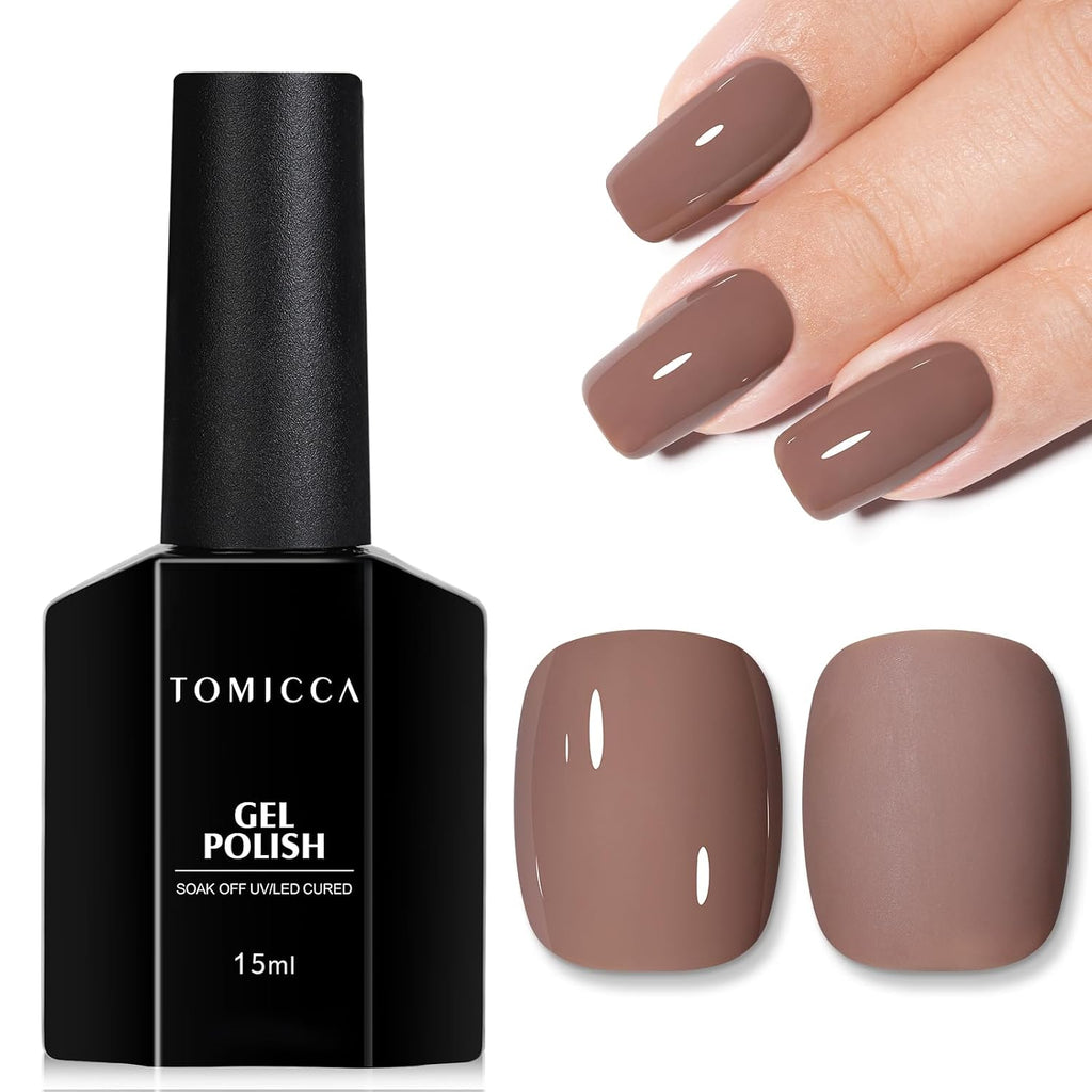 TOMICCA Nude Gel Nail Polish.15ml Light Nude Gel Polish.Soak Off Uv Led Cure Needed .Color Long Lasting Translucent Nail Art Manicure French Salon Diy Design Gifts For Woman : Beauty & Personal Care