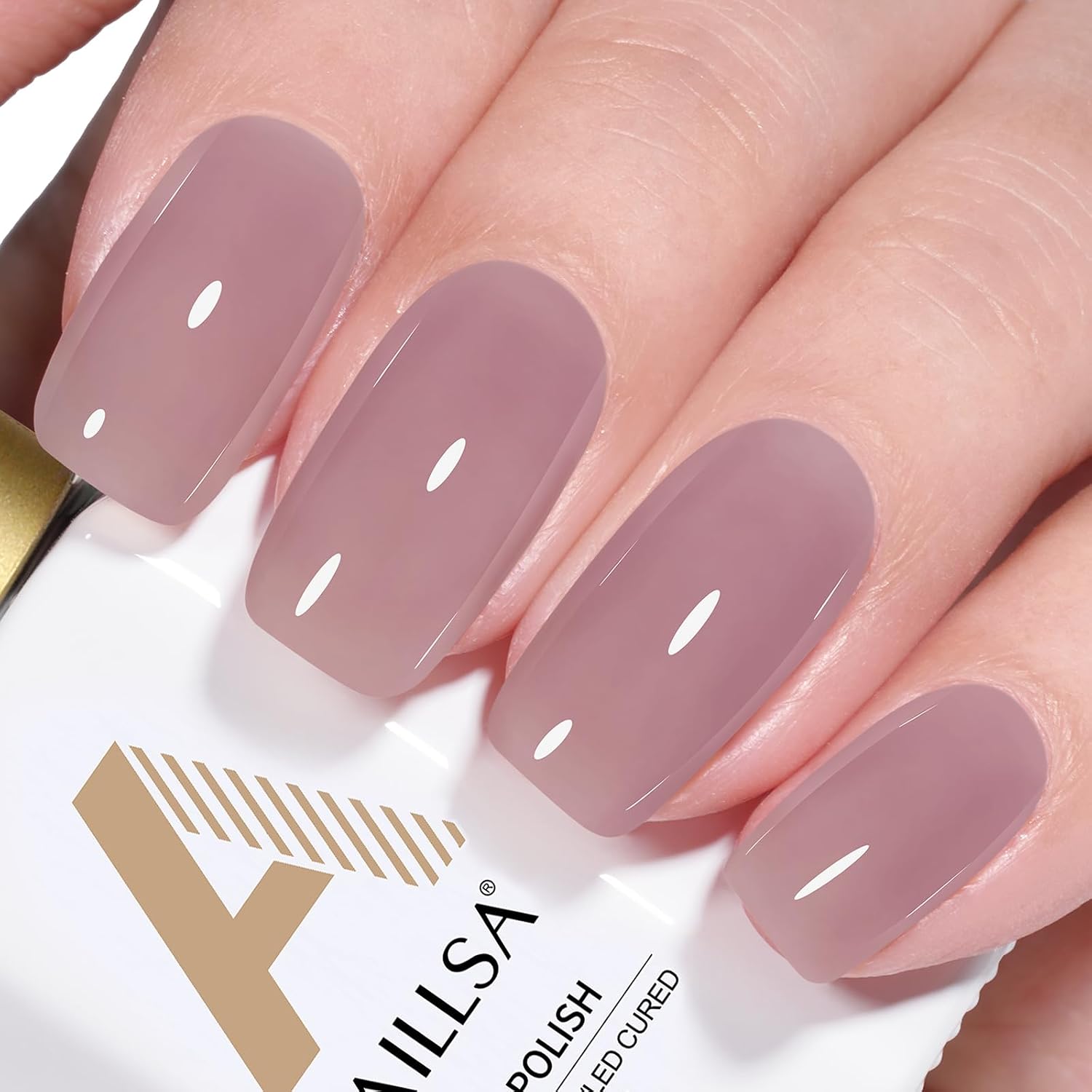 AILLSA Milky Pink Nude Gel Nail Polish. 15ml Translucent Soak Off UV LED Light Cure Gel Polish. Long Lasting for French Nail Art Salon DIY Manicure at Home : Beauty & Personal Care