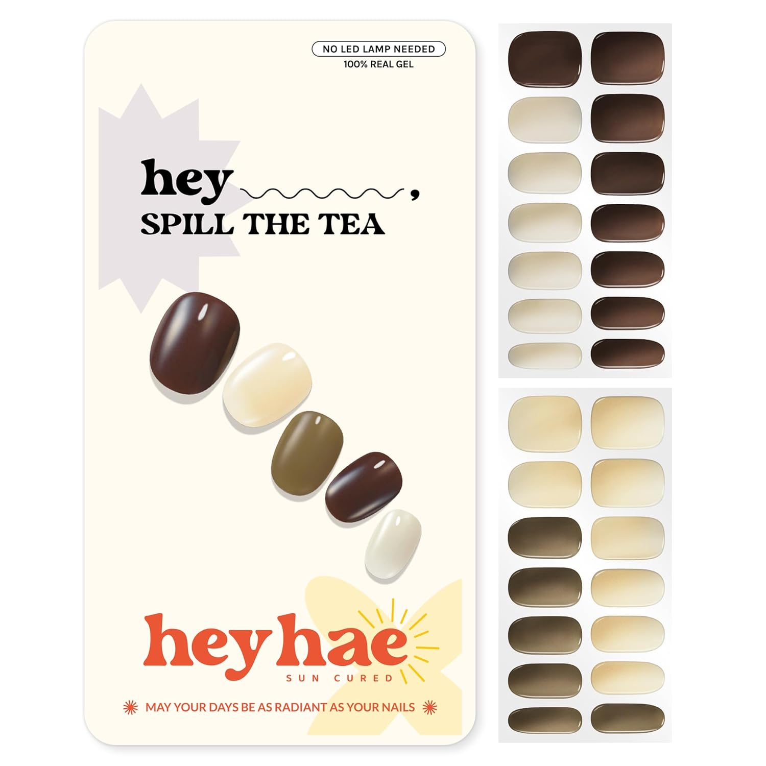 Heyhae Semi Cured Gel Nail Strips | No LED Lamp Needed | Solid. Pink. Spring | Easy Apply & Remove. Salon Quality | Includes 28 Strips. 1 Prep Pads. Nail File & Wooden stick - Hey. Strawberry Picking? : Beauty & Personal Care