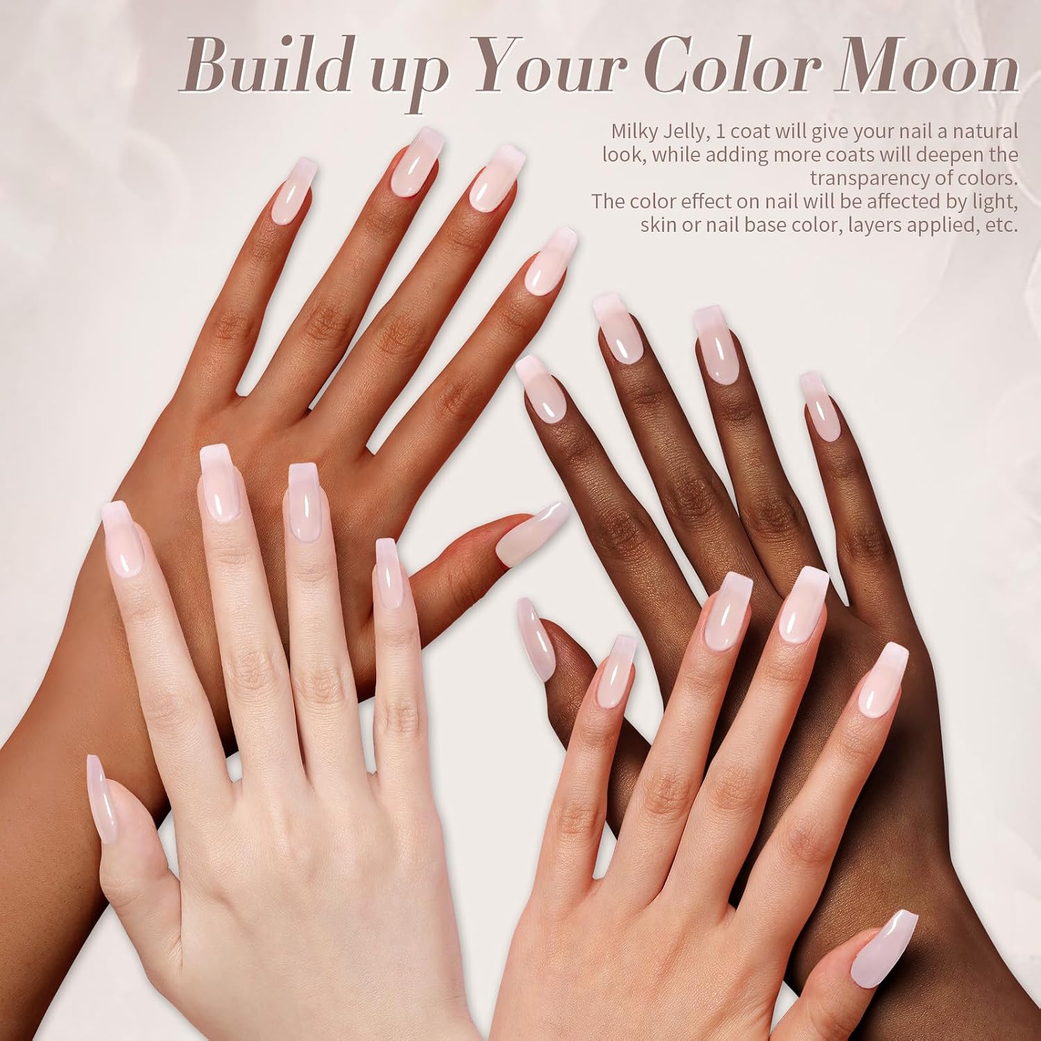 Born Pretty Milky White Gel Nail Polish Jelly White Sheer Translucent Neutral Gel Polish Soak Off Nail Art Gel 15ml. 0.54 Fl Oz : Beauty & Personal Care