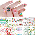 Nail Stickers for Women and Little Girls - 12 Sheets 3D Self-Adhesive DIY Nail Art Decoration Set Including Flowers Leaves Animals Plants Fruits Nail Decals for Woman Kids Girls : Beauty & Personal Care