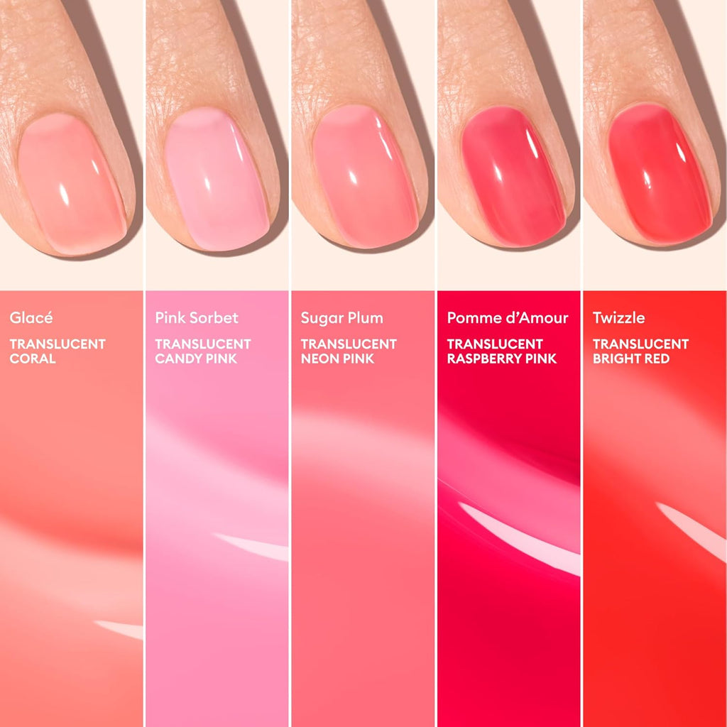 Manucurist - Pink Sorbet Green™ Jelly Nail Polish - Pink Sheer Nail Polish. Glossy Effect - 82.5% Natural Origin Ingredients - Vegan & Made in France - 0.5 fl oz : Beauty & Personal Care