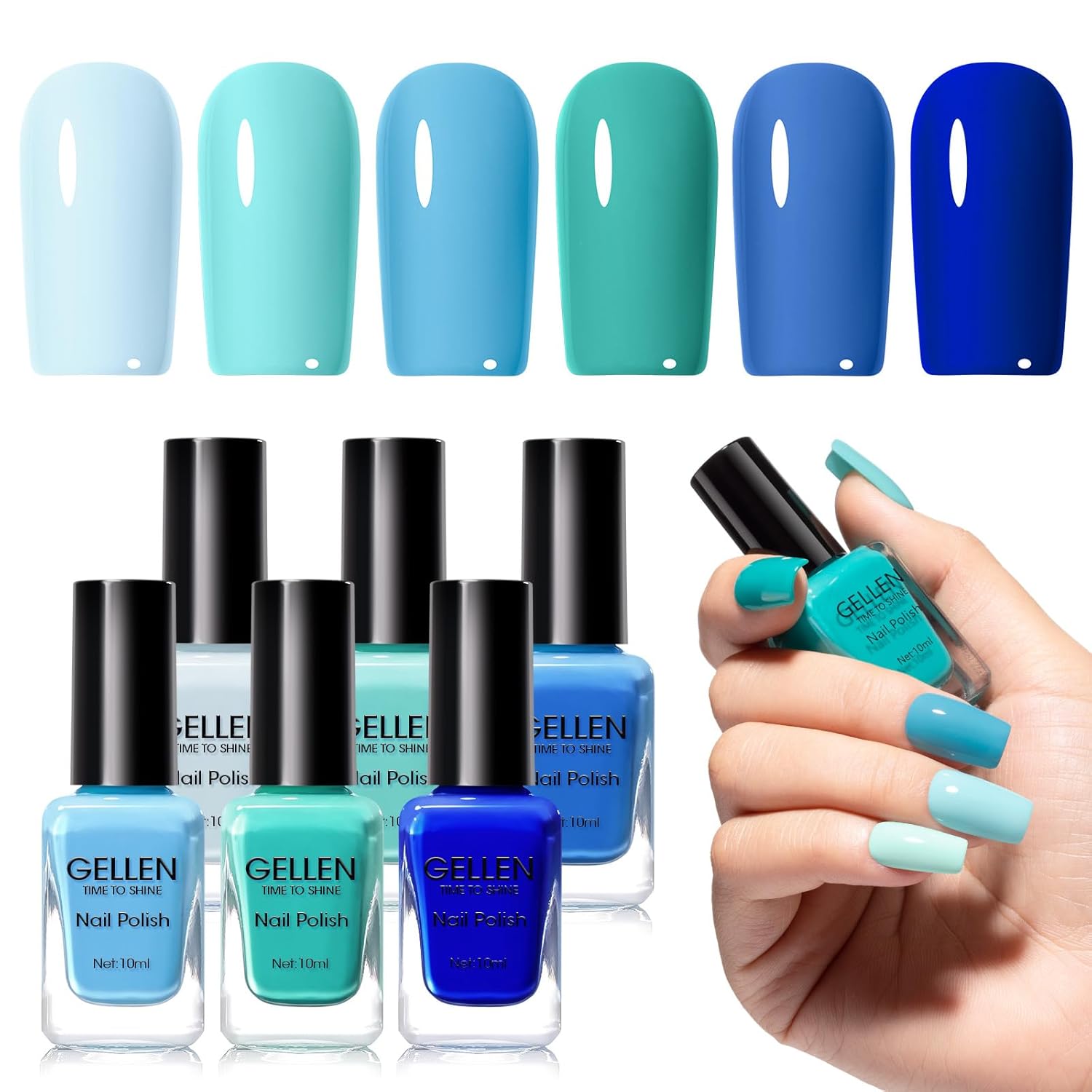 GELLEN Nail Polish Neutral Earth Tones. Nude Dusty Rose Fall Winter Air Dry Regular Nail Polish 6-color Set for Finger Toe Nails Home Salon All Seasons. Not UV Gel. Hema Free. Non Toxic. TPO Free : Beauty & Personal Care