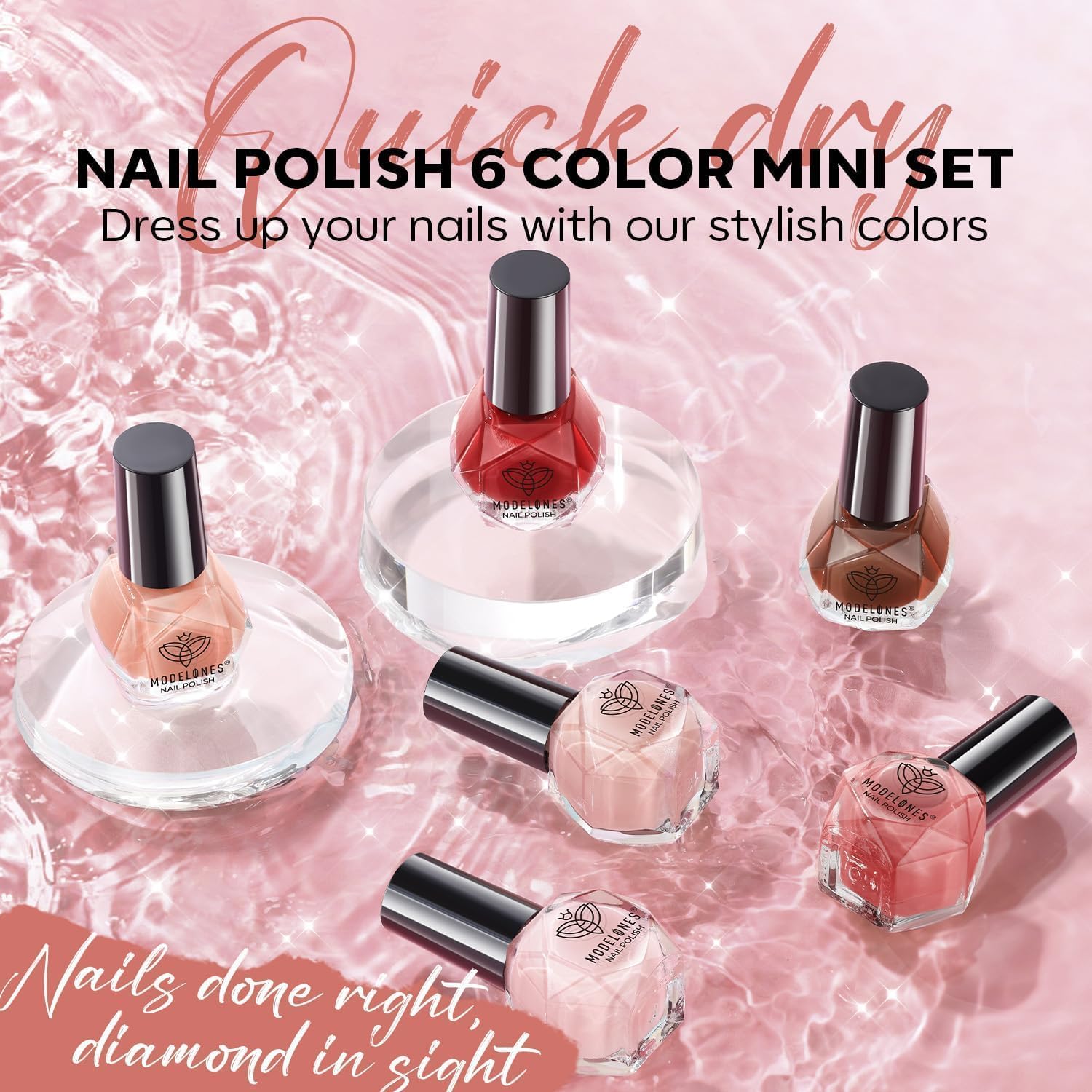modelones Nail Polish Set 6 Colors Nude Nail Polish Jelly Set Red Pink Quick Dry Spring Summer Nail Polish 5ml (Sheer Nude Set) : Beauty & Personal Care