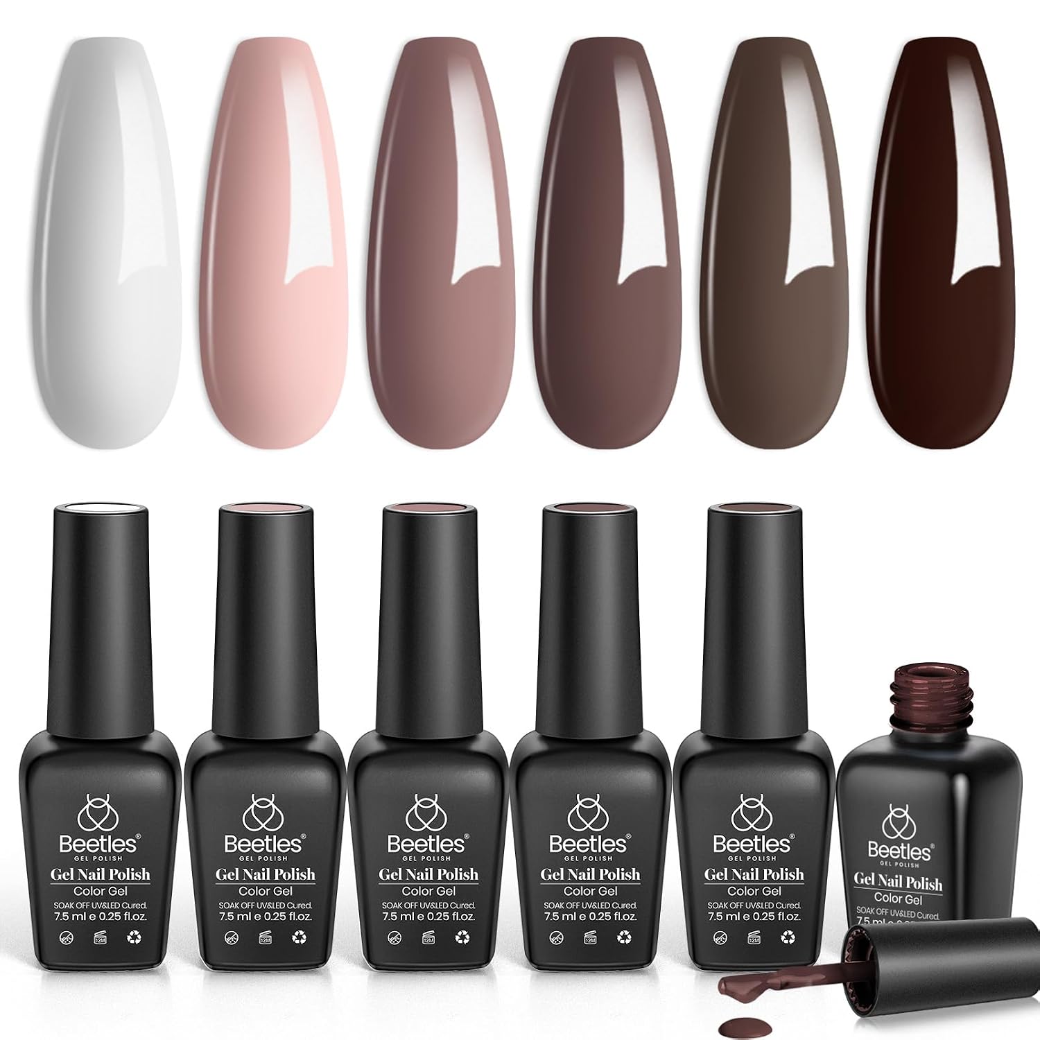 beetles Gel Polish Whispers of Love Jelly Gel Nail Polish Set - 6 Colors Milky White Nude Pink Neutral Sheer Translucent Soak Off UV Gel Nail Kit. Nail Concealer for Salon DIY Manicure Gift Women : Beauty & Personal Care