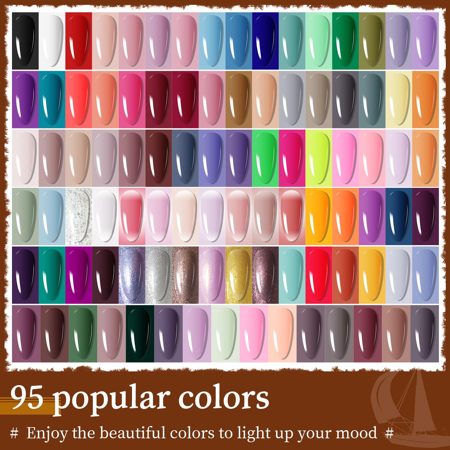 JODSONE 100 PCS (5 ml each) Gel Nail Polish Kit No Wipe Soak off Base Coat and Matte Glossy Top Coat Gel Polish Collections Gifts for Manicure Lovers : Beauty & Personal Care