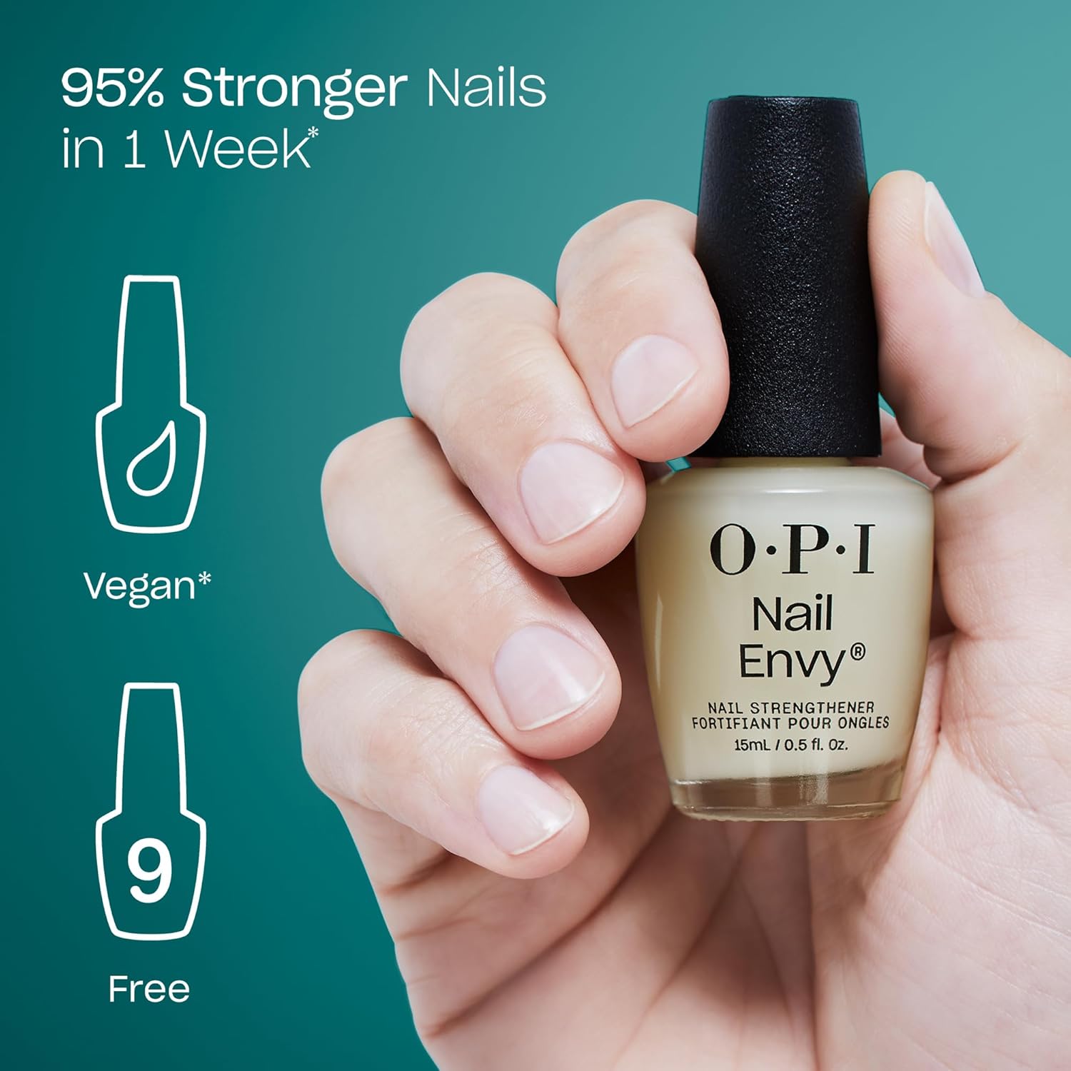 OPI Nail Envy Nail Strengthener Clear | Strengthening Nail Polish Treatment | For Weak & Thin Nails : Beauty & Personal Care