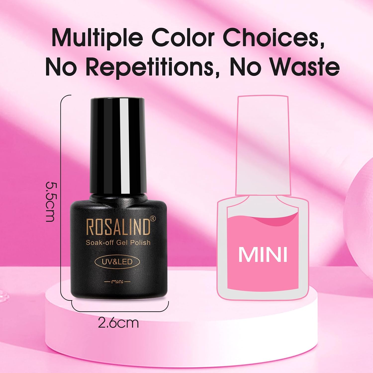 ROSALIND 30pcs Gel Nail Polish Set. 26 Colors Gel Polish with 3Pcs Glossy Matte Glitter Top Coat and Base Coat All Seasons Nude Blue Red Gel Nails art Kit DIY Salon at Home : Beauty & Personal Care