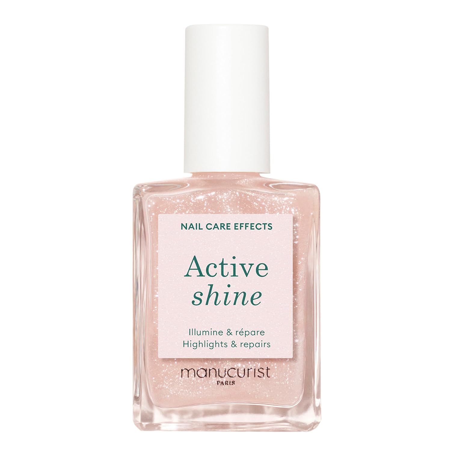 Manucurist Active Blur™ Blurring Treatment Nail Polish – Powder Pink Matte Nails Care with Niacinamide – No Lamp – Vegan & Made in France – Nail Strengthener and Growth for Weak Nails – Plant-Based : Beauty & Personal Care