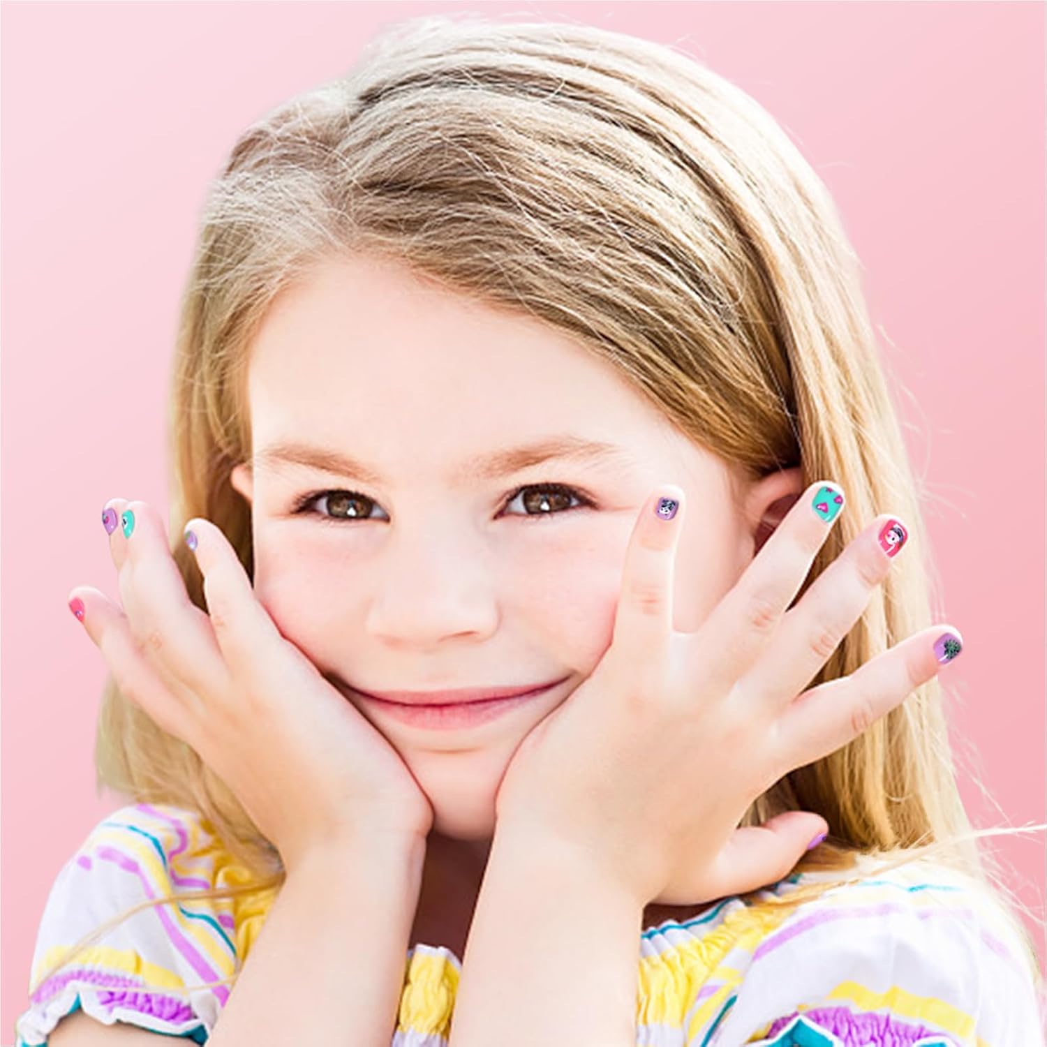 TOMICCA Kids Nail Polish Set. Non Toxic Quick Dry Water-Based Peel-Off 10 Colors Toddler Nail Polish Kit Natural Safe Quick Diy Kids Gifts Kit for Girls Ages 5+ : Beauty & Personal Care