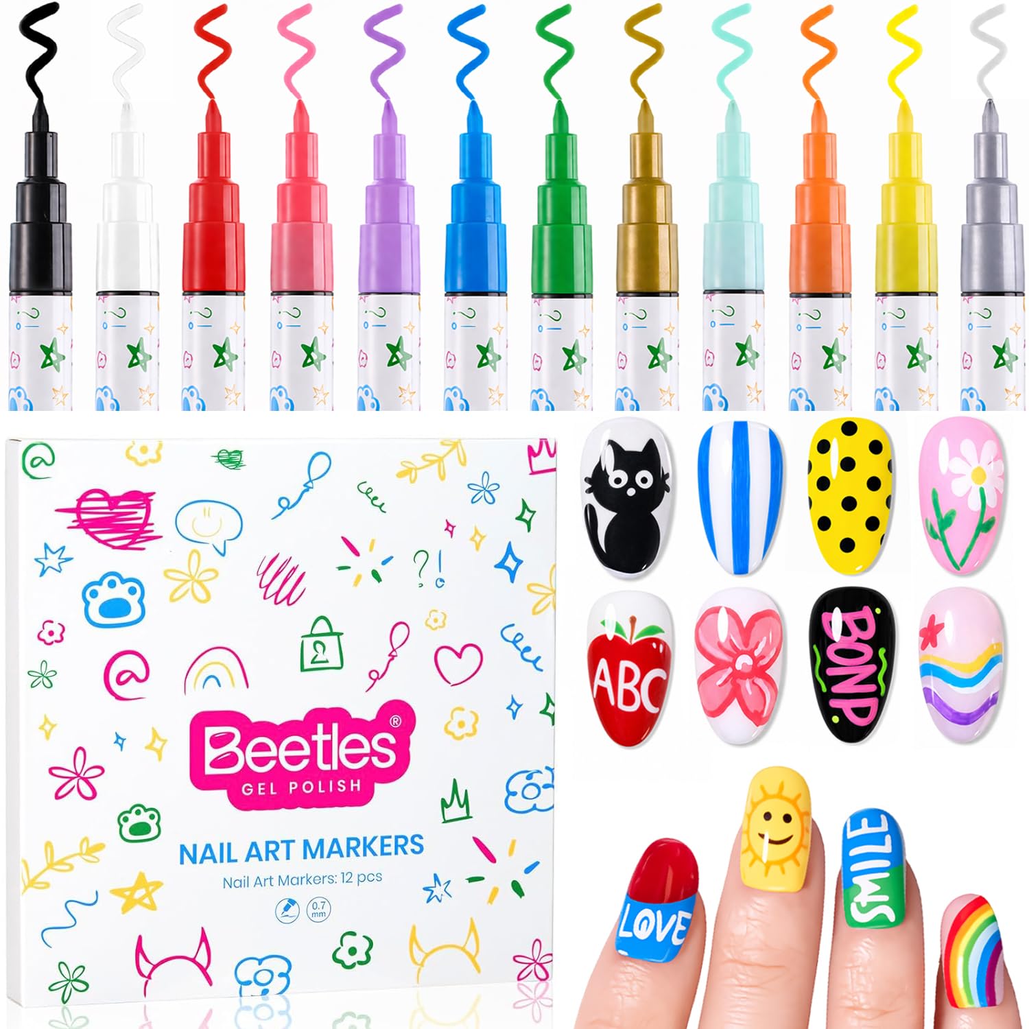 beetles Gel Polish Set Vivid Seasons - Summer Gel Nail Polish Set 36 Colors Pink Yellow Green Purple Jelly Shades 45pcs with Base & Top Coat UV LED Soak Off DIY Salon Gift for Women : Beauty & Personal Care