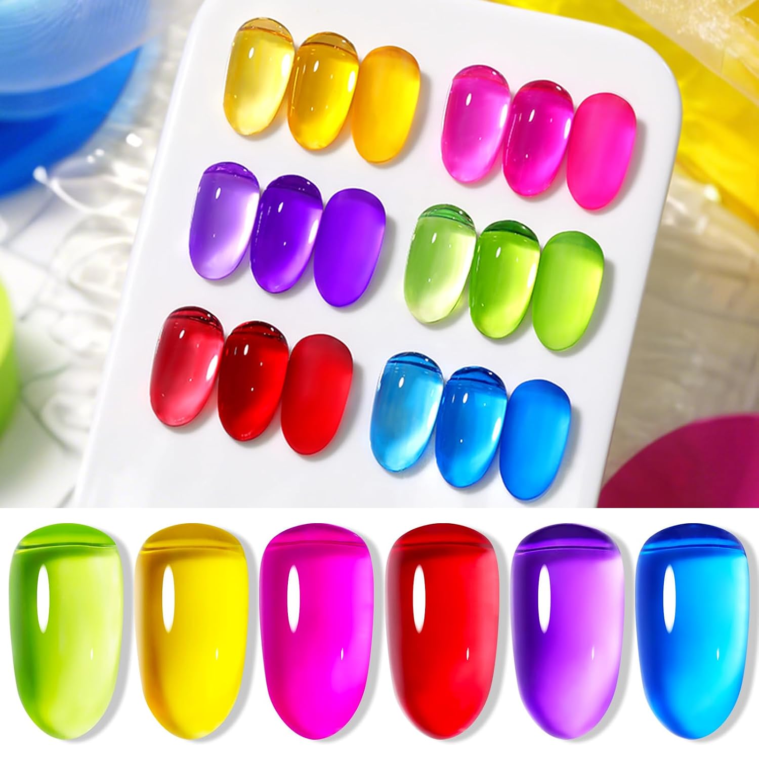 Born Pretty Chameleon Nail Polish Set. 6 Colors Chrome Holographic Metallic Glitter Quick Dry Nail Lacquer Kit Long Lasting DIY Fingernail Art Home Salon Valentines Gifts for Women Girls : Beauty & Personal Care