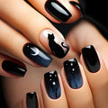 24Pcs Gold Curve Line Press on Nails Sea Acrylic Fake Nail Glossy Blue Gradient Medium Square False Nails Love Heart Stick on Fingernails Seaweed Gel Glue on Nail for Coquette Women Girls : Beauty & Personal Care