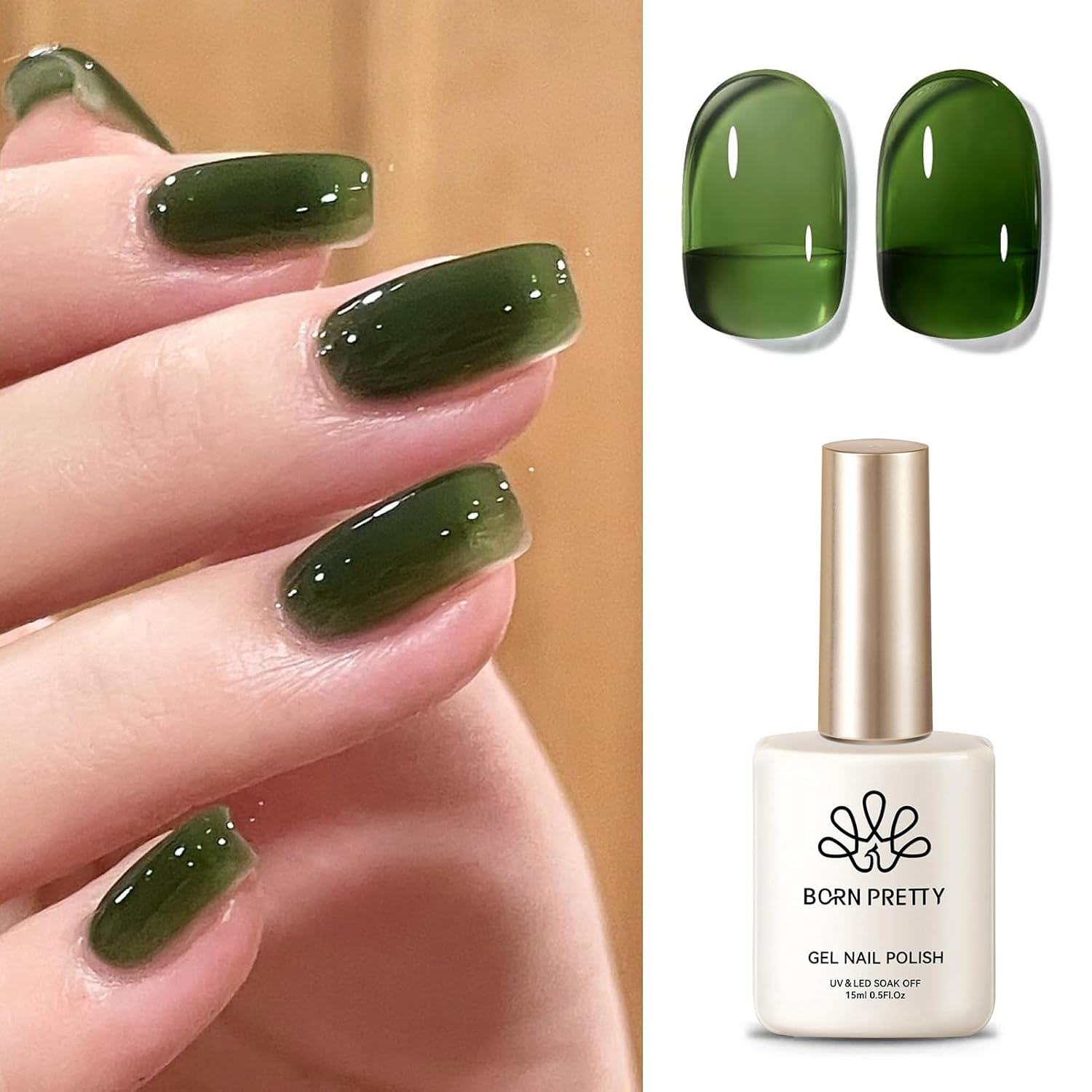Born Pretty Milky White Gel Nail Polish Jelly White Sheer Translucent Neutral Gel Polish Soak Off Nail Art Gel 15ml. 0.54 Fl Oz : Beauty & Personal Care