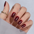 Press On Nails Short - Jofay Fashion Acrylic Press On Nails Red. Square Glue On Nails with Nail Glue. Fit Perfectly & Natural Stick On Nails in 16 Sizes - 32PCS Soft Gel Kit. Wine Red : Beauty & Personal Care