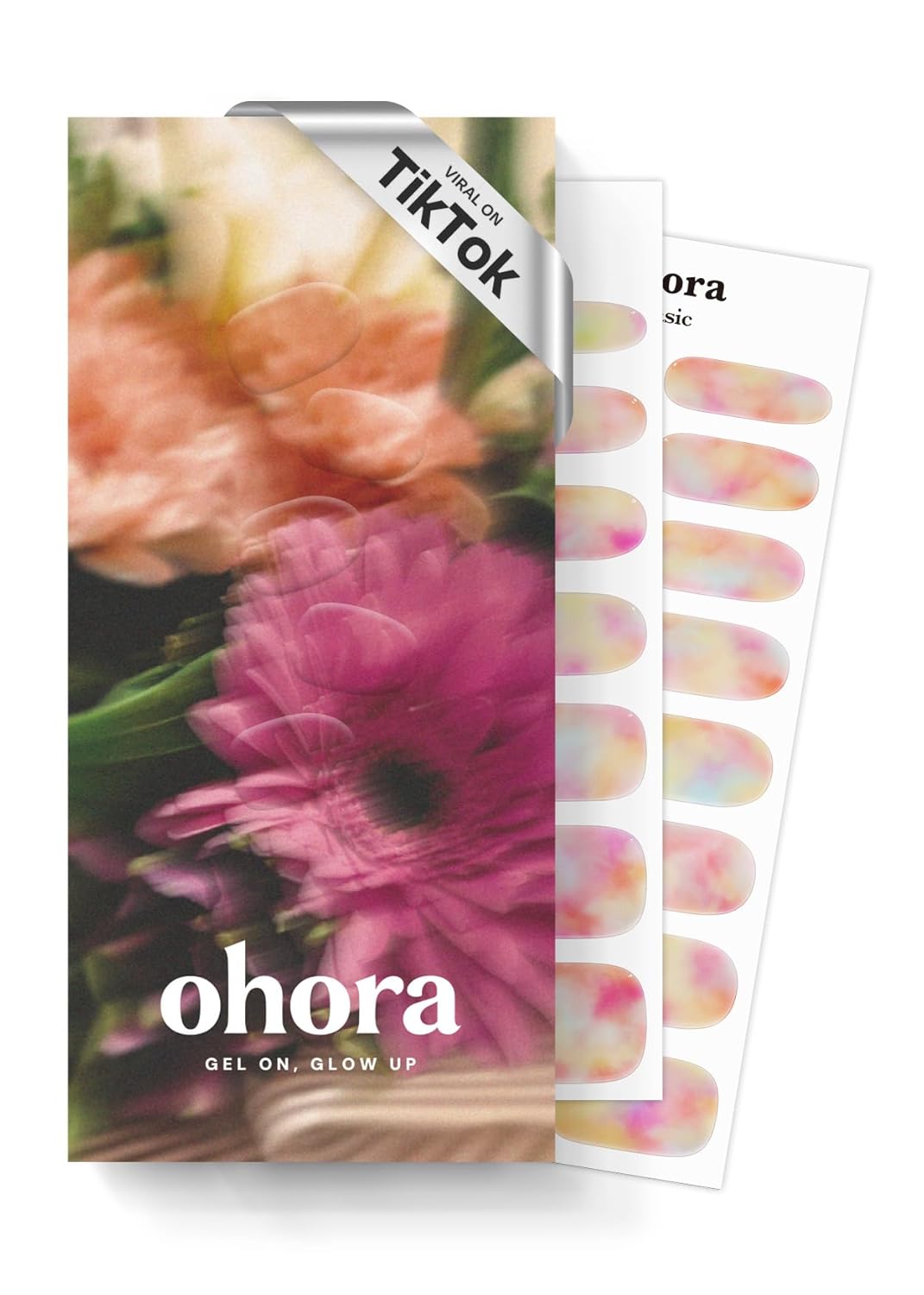 ohora Semi Cured Gel Nail Strips (N Cream Light) - Nude. Solid. Works with Any UV/LED Lamps. Salon-Quality. Long Lasting. Easy to Apply & Remove - Includes 2 Prep Pads. Nail File & Wooden Stick : Beauty & Personal Care