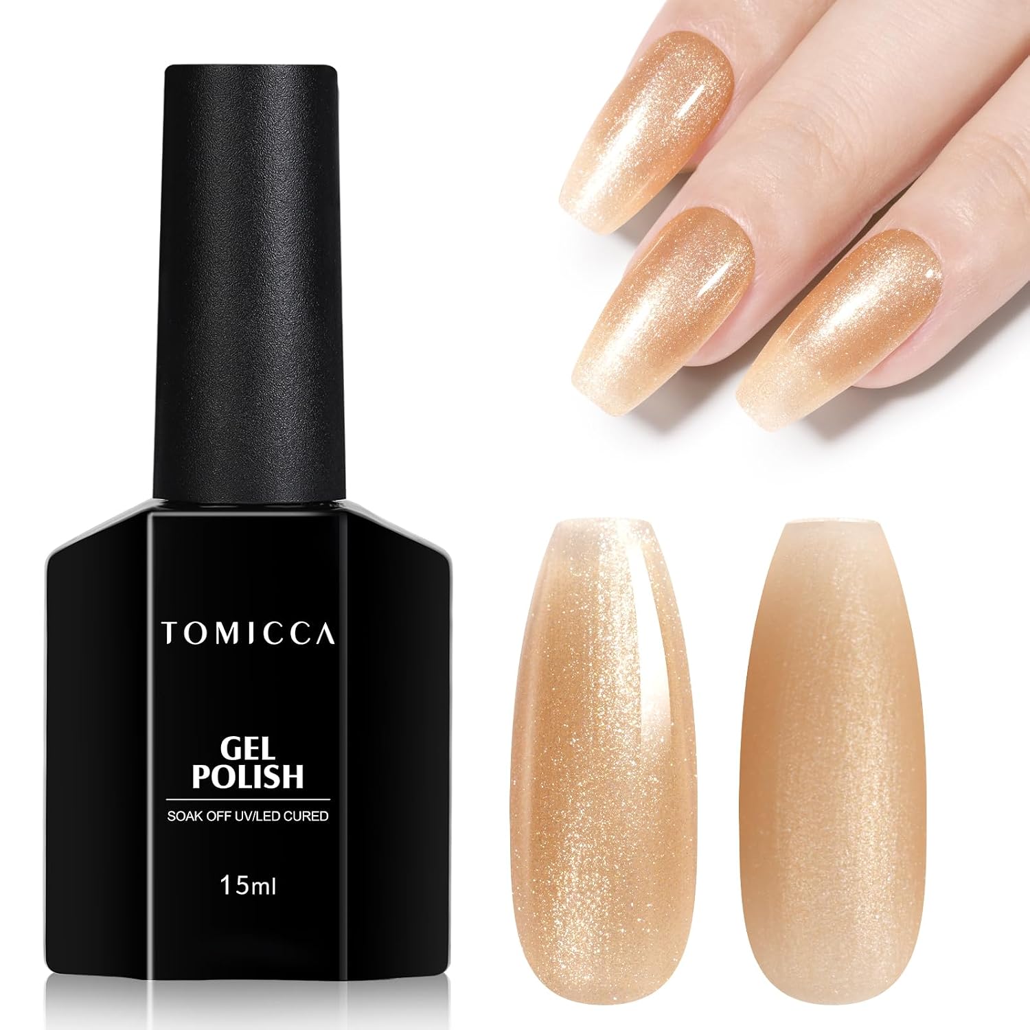 TOMICCA Nude Gel Nail Polish.15ml Light Nude Gel Polish.Soak Off Uv Led Cure Needed .Color Long Lasting Translucent Nail Art Manicure French Salon Diy Design Gifts For Woman : Beauty & Personal Care
