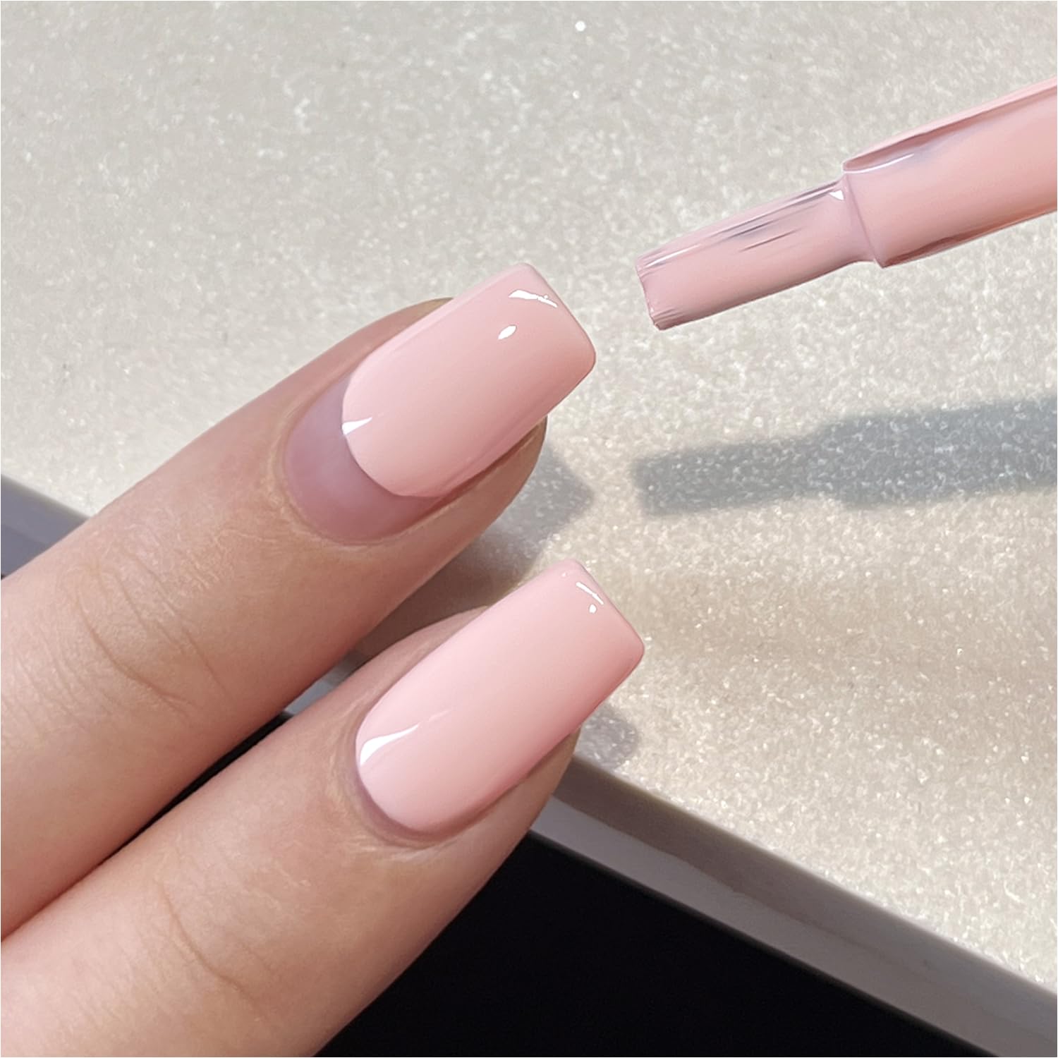 GAOY Sheer Light Pink Gel Nail Polish. 16ml Jelly Milky White Peach Translucent Color 1352 UV Light Cure Gel Polish for Nail Art DIY Manicure and Pedicure at Home : Beauty & Personal Care