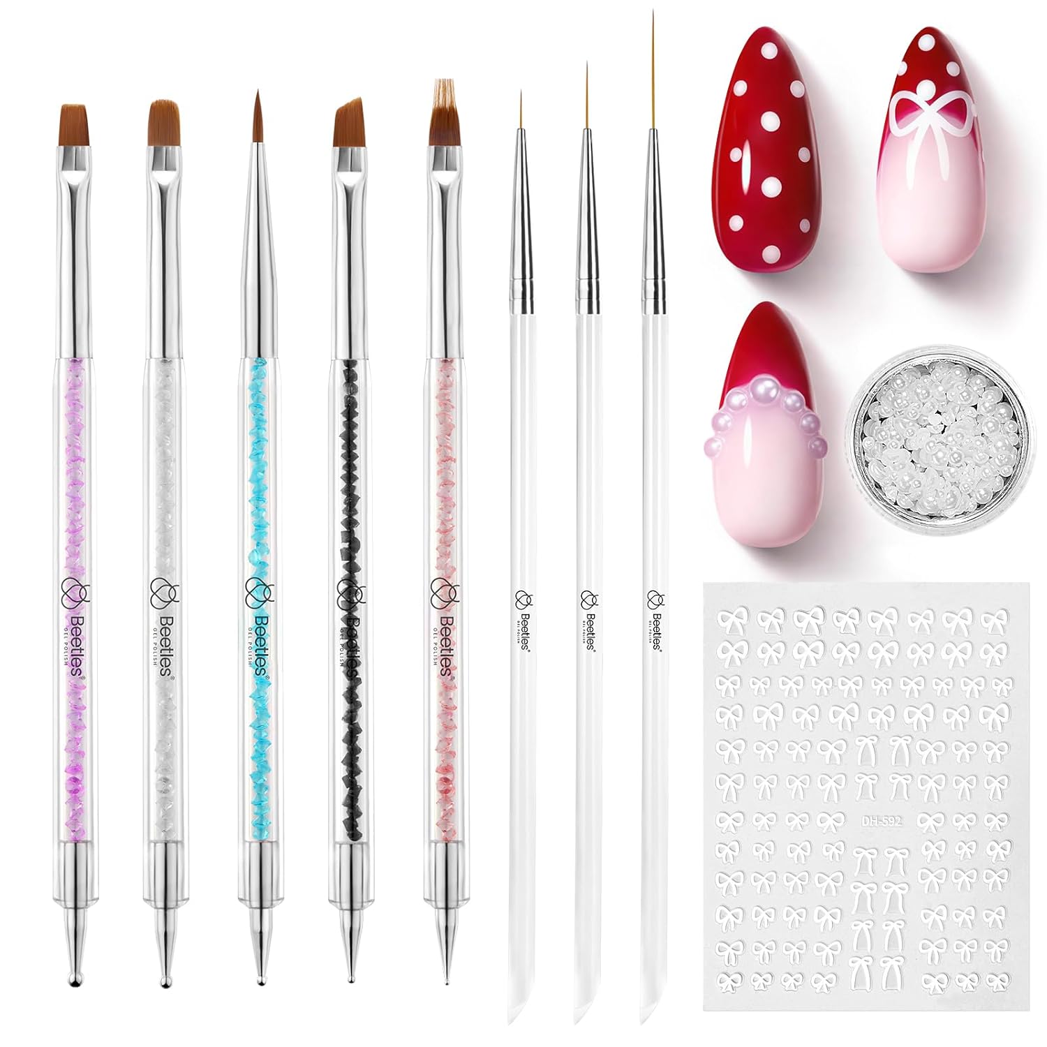 Beetles Blooming Gel. 15ml Clear UV LED Nail Art Gel Polish for Aura Nails. Marble. Natural Stone. Watercolor and Floral Print Spreading Effects. Soak Off DIY Manicure Design : Beauty & Personal Care