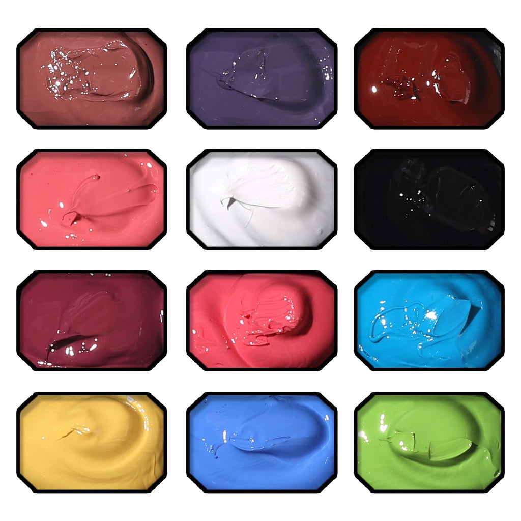 Karroy Sponge Pat Gel Nail Polish Palette. 12 Colors Blending Ombre Gel Polish Gradient Painting Nails Art. No Wipe. UV/LED Cured (12 Colors D) : Beauty & Personal Care