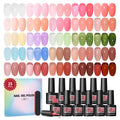 COSCELIA 25PCS Gel Nail Polish Set Spring Summer Colors Gel Nail Polish Soak Off with Glossy Matte Silver Golden Glitter Top Coat Red Brown Black White Green DIY Gifts for Women Girls : Beauty & Personal Care