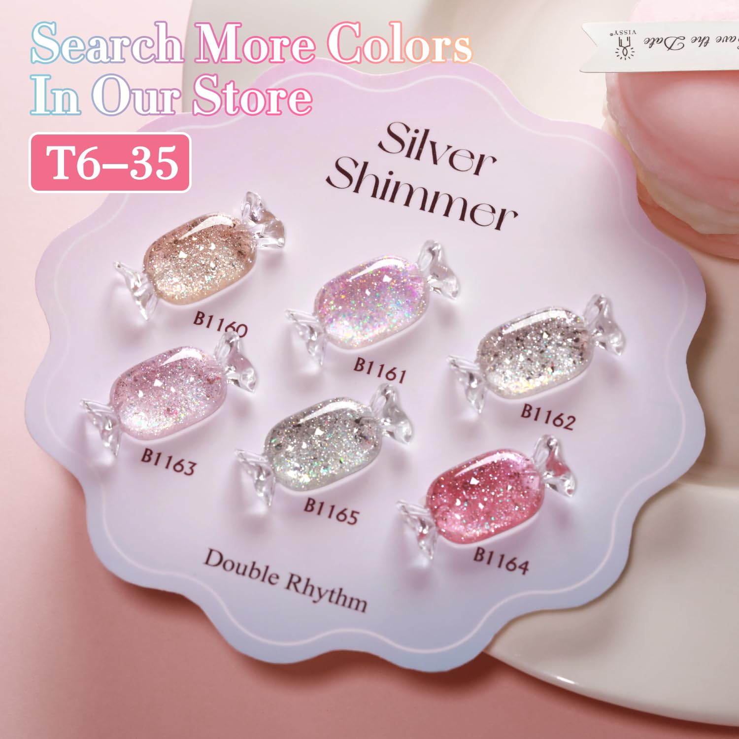 Double Rhythm 0.5Oz Glitter Gel Polish Shimmer Reflective Color for Nail Art Salon DIY Soak Off 15ml Nail Lamp Gel Polish at Home (Pink-B1161) : Beauty & Personal Care